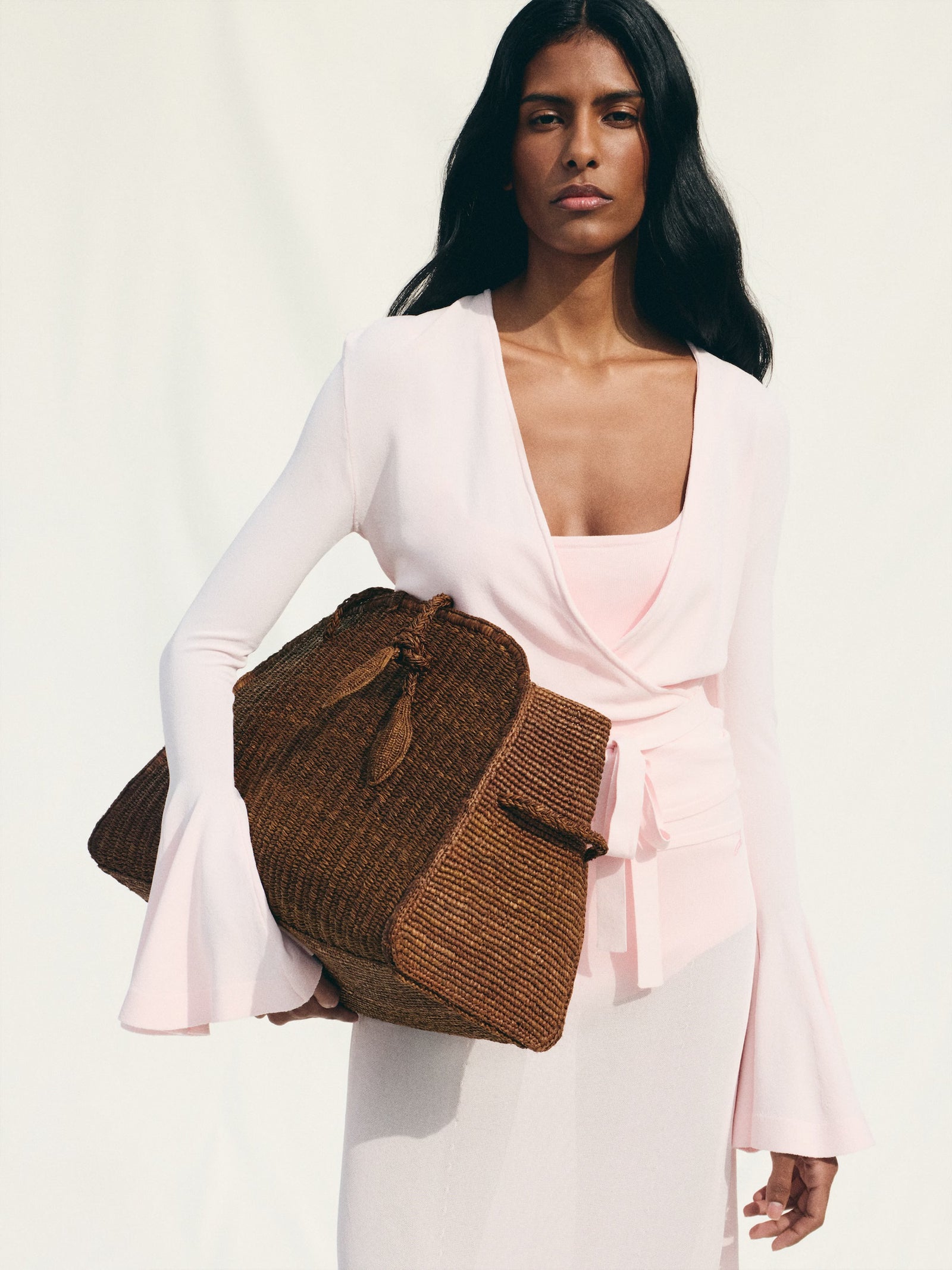 Jacquemus The Large Raffia Turismo Bag - Camel