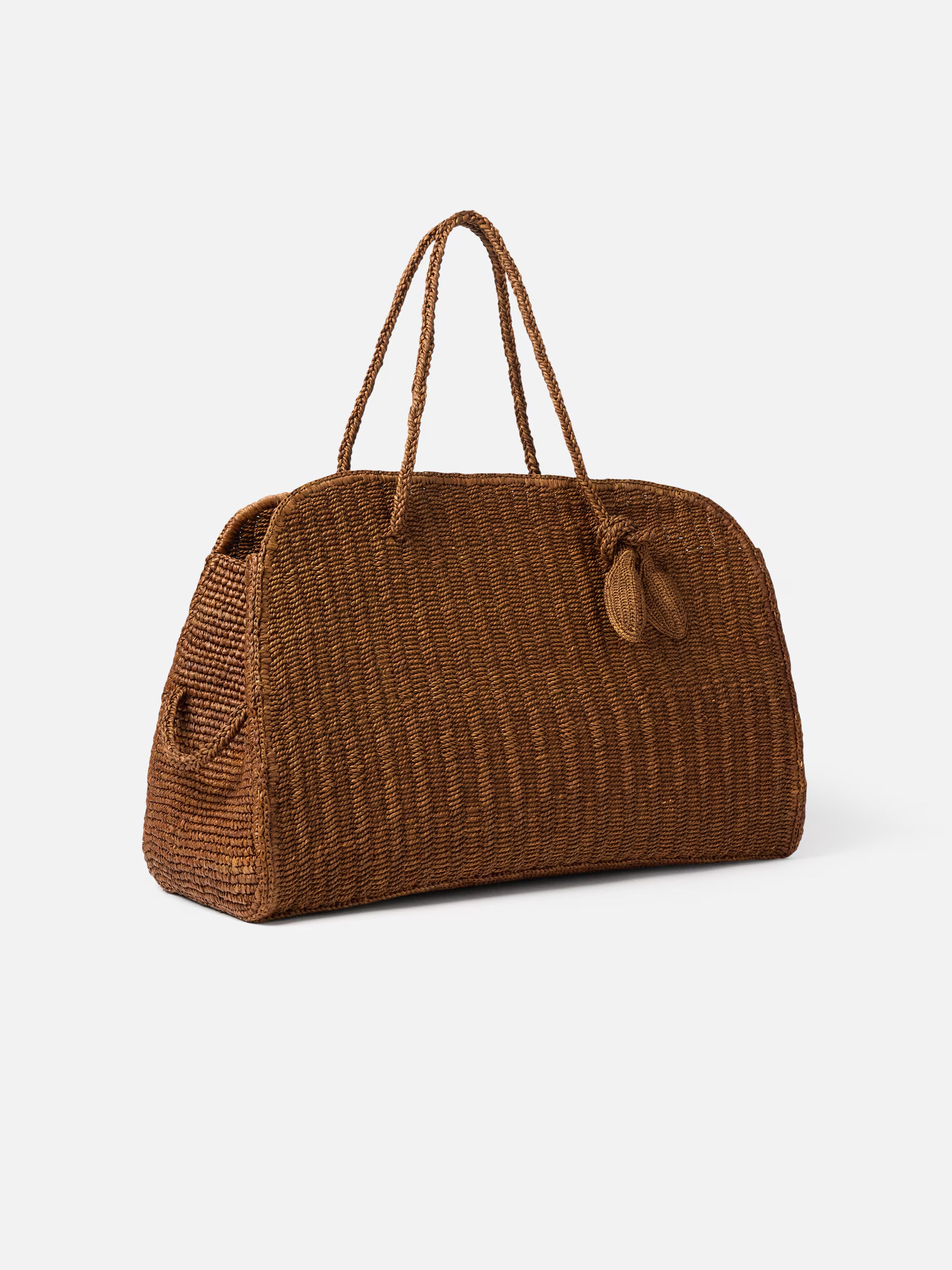 Jacquemus The Large Raffia Turismo Bag - Camel