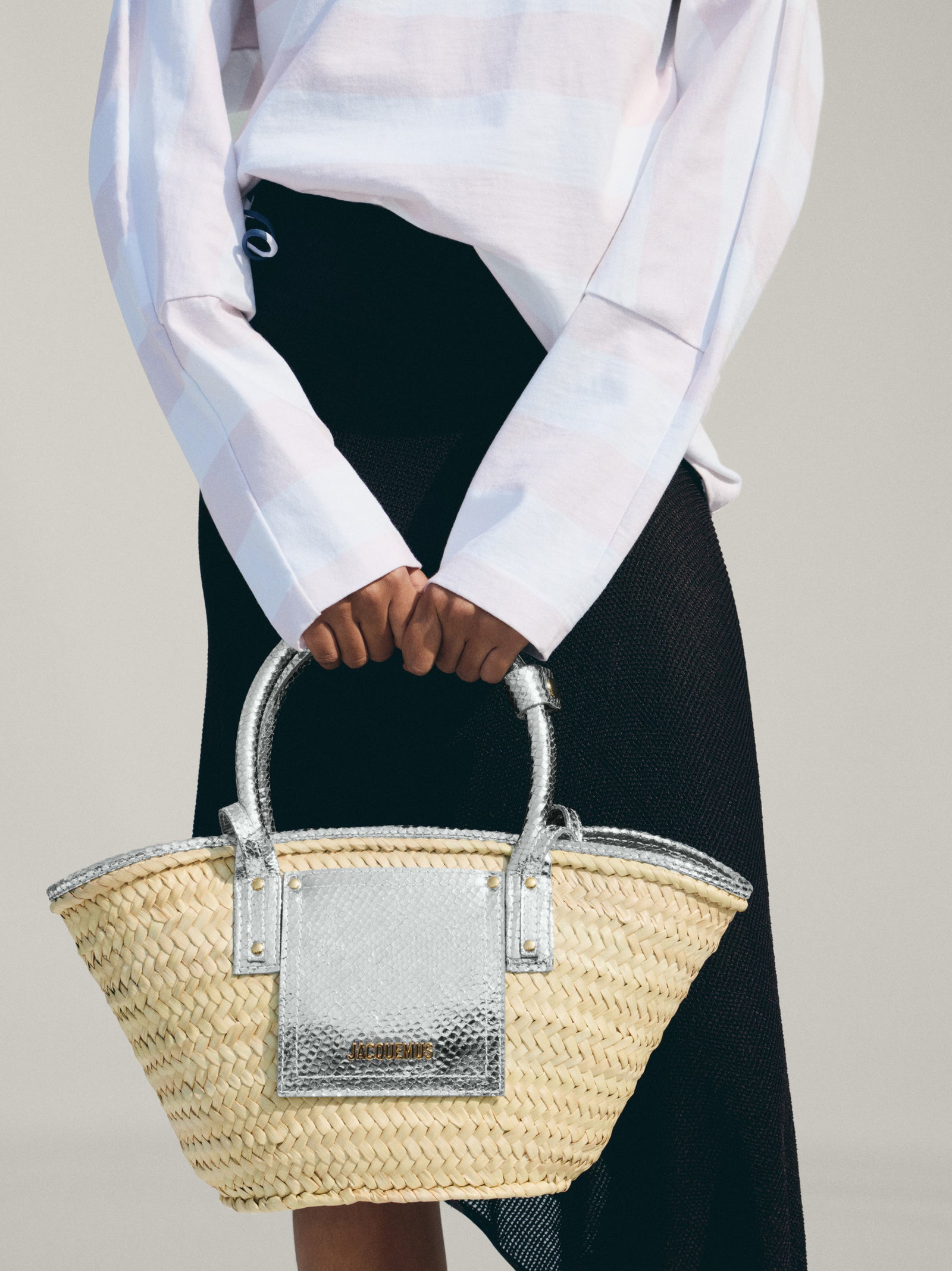 Jacquemus The Small Soli Basket Bag - Silver