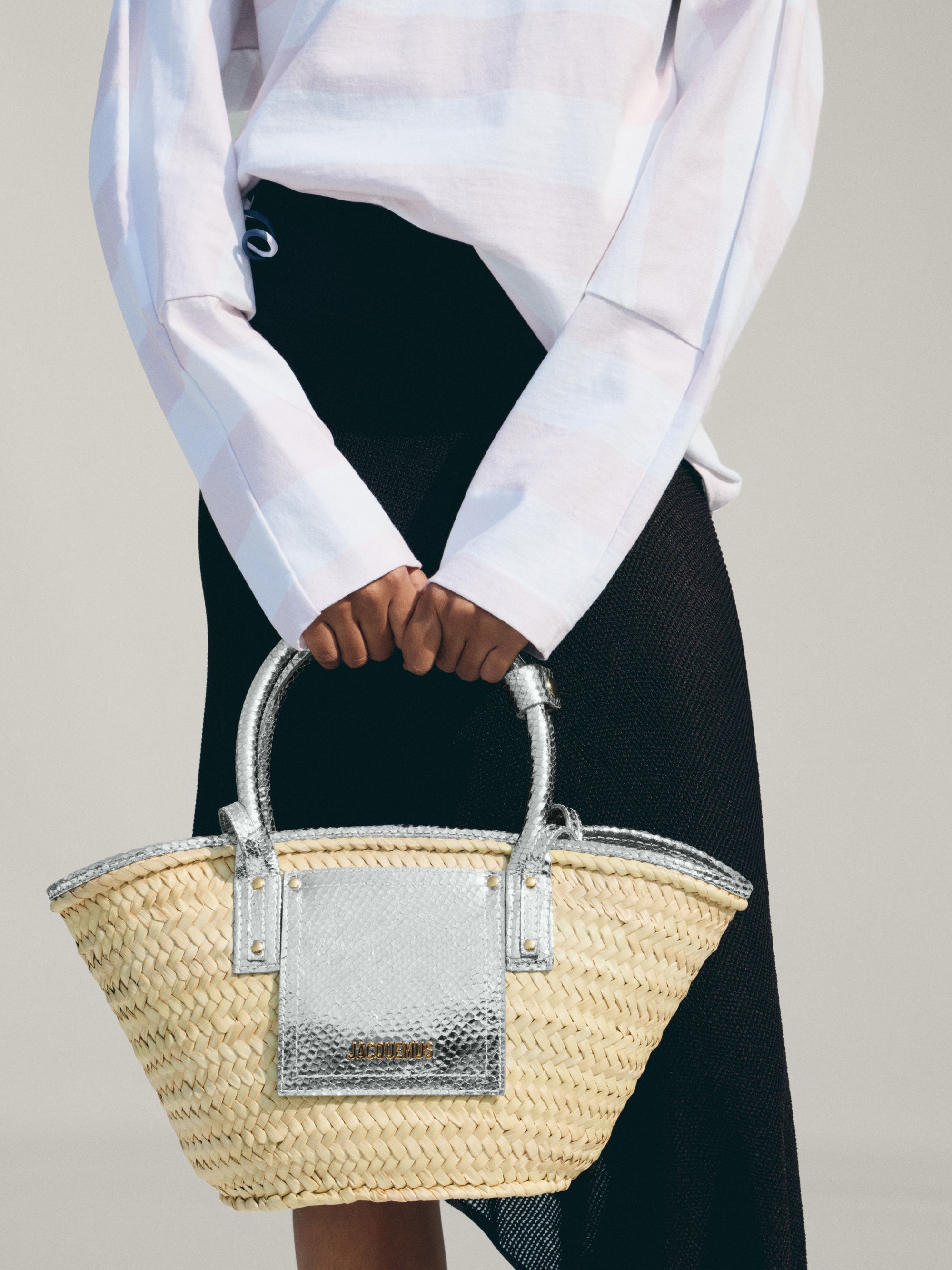 Jacquemus The Small Soli Basket Bag - Silver