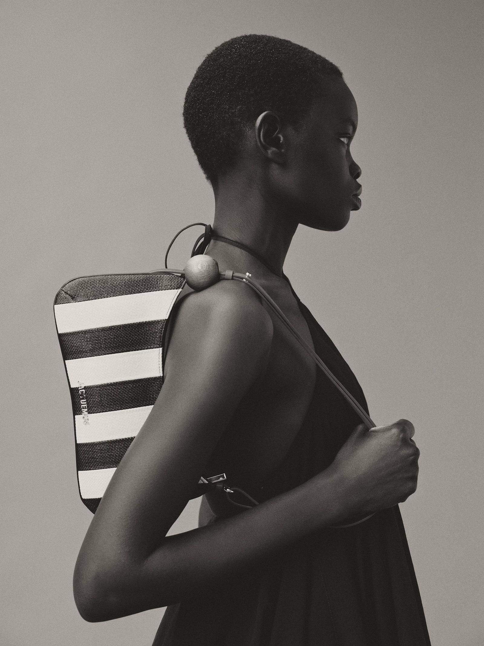 Jacquemus The Bisou Perle Bag - Natural/Black