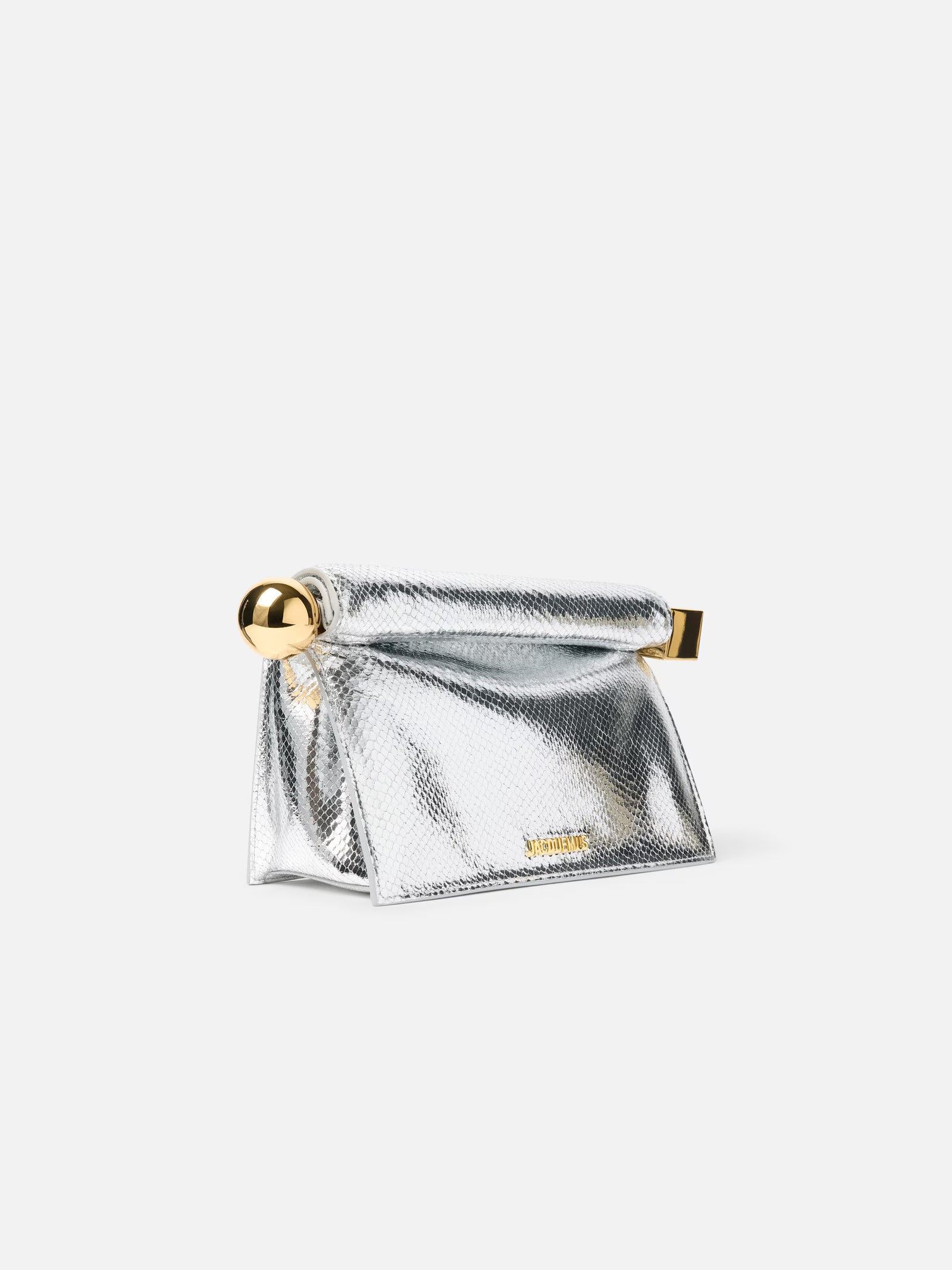 Jacquemus The Rond Carré Clutch Bag - Silver