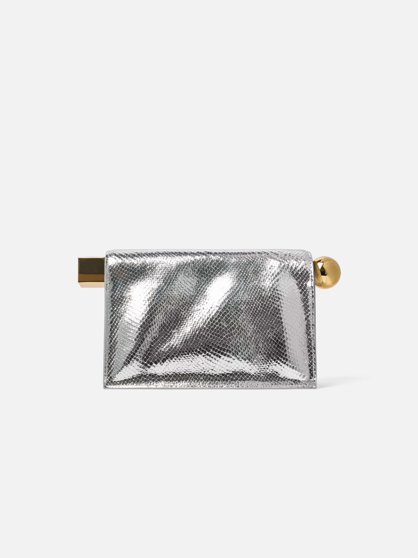 Jacquemus The Rond Carré Clutch Bag - Silver