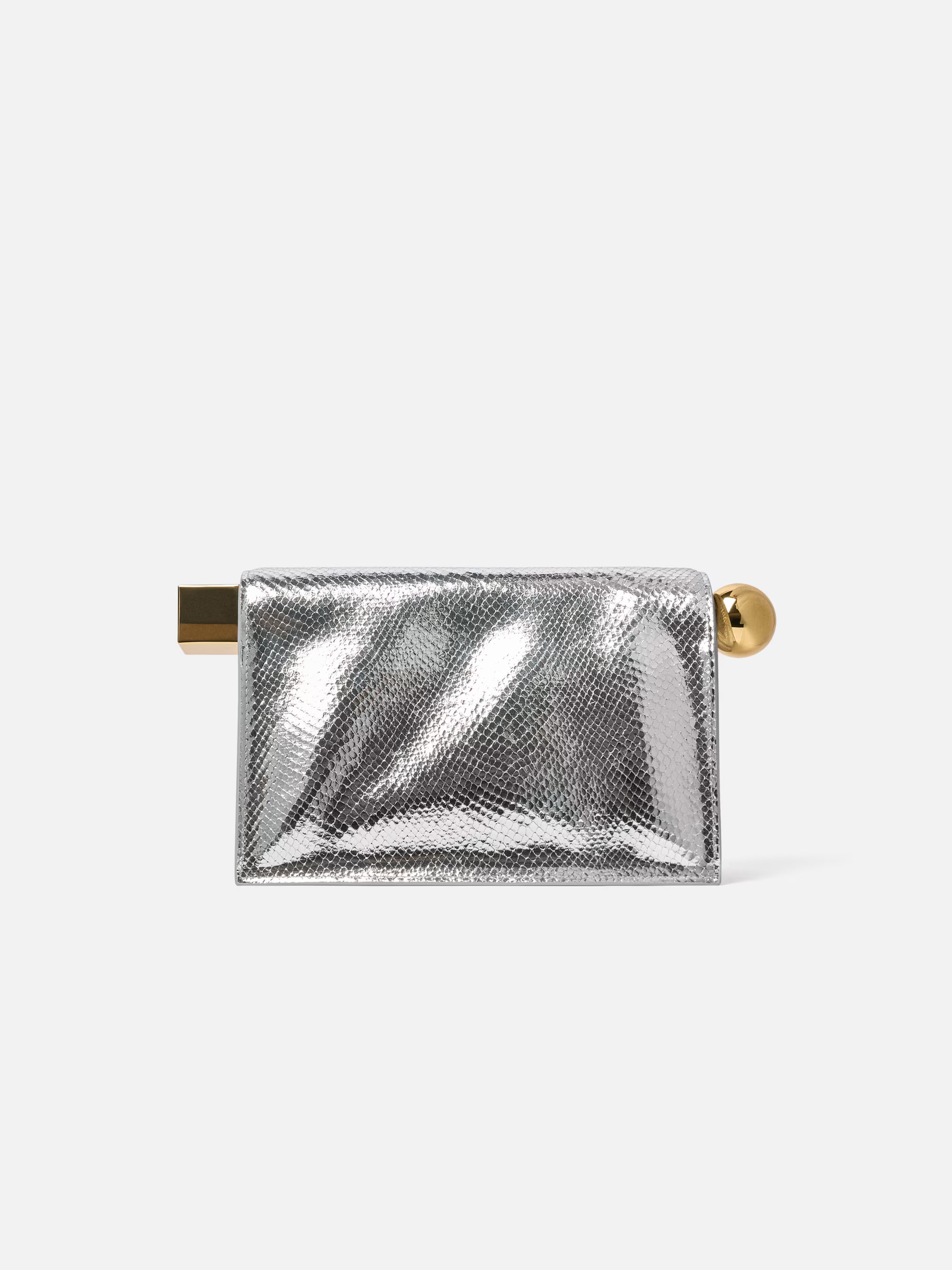 Jacquemus The Rond Carré Clutch Bag - Silver