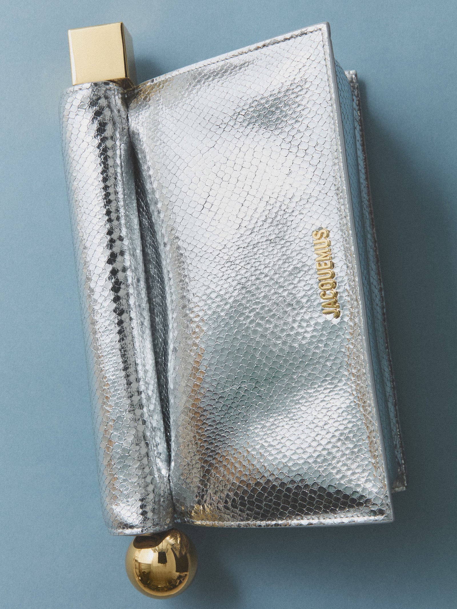 Jacquemus The Rond Carré Clutch Bag - Silver