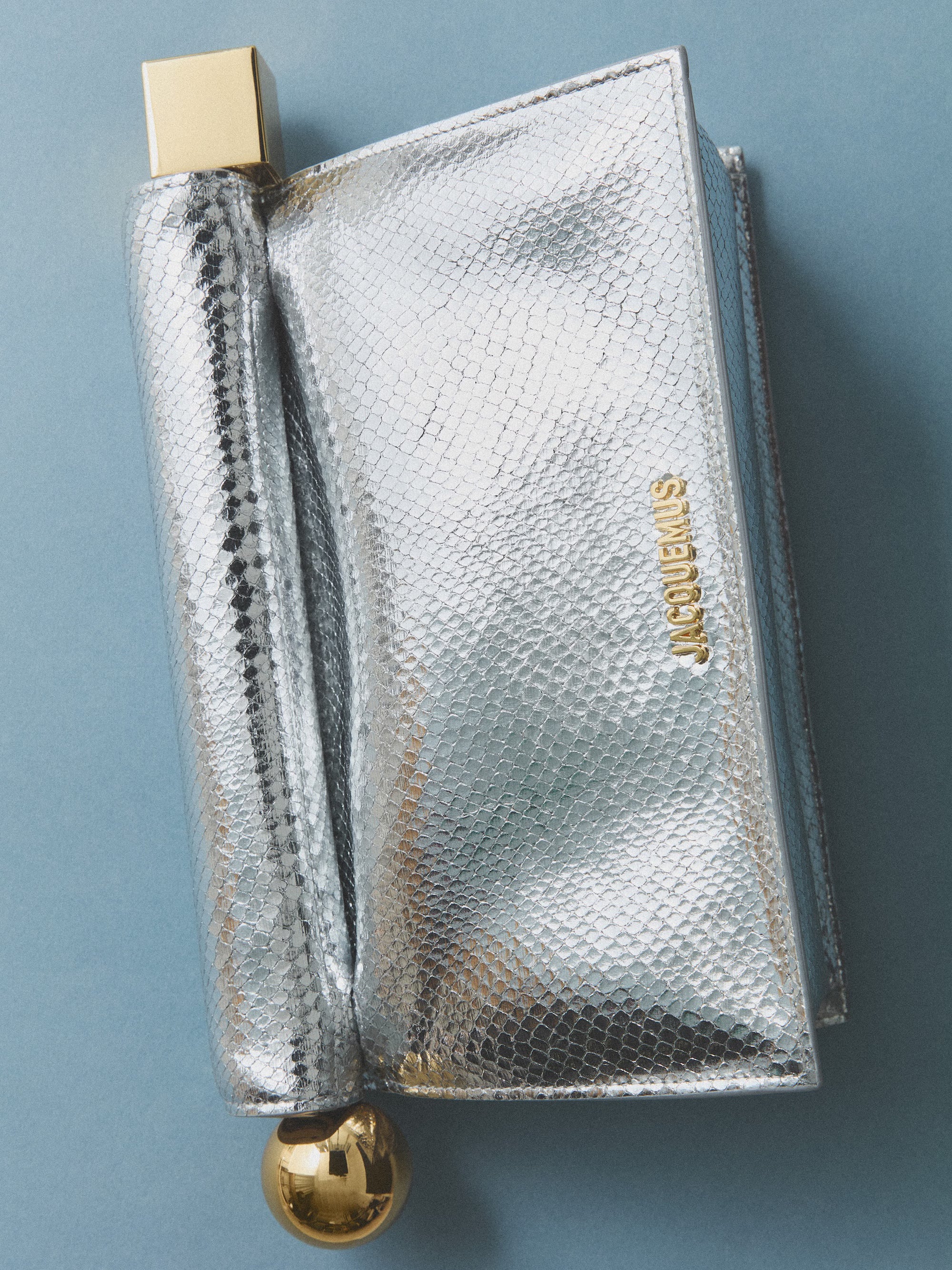 Jacquemus The Rond Carré Clutch Bag - Silver