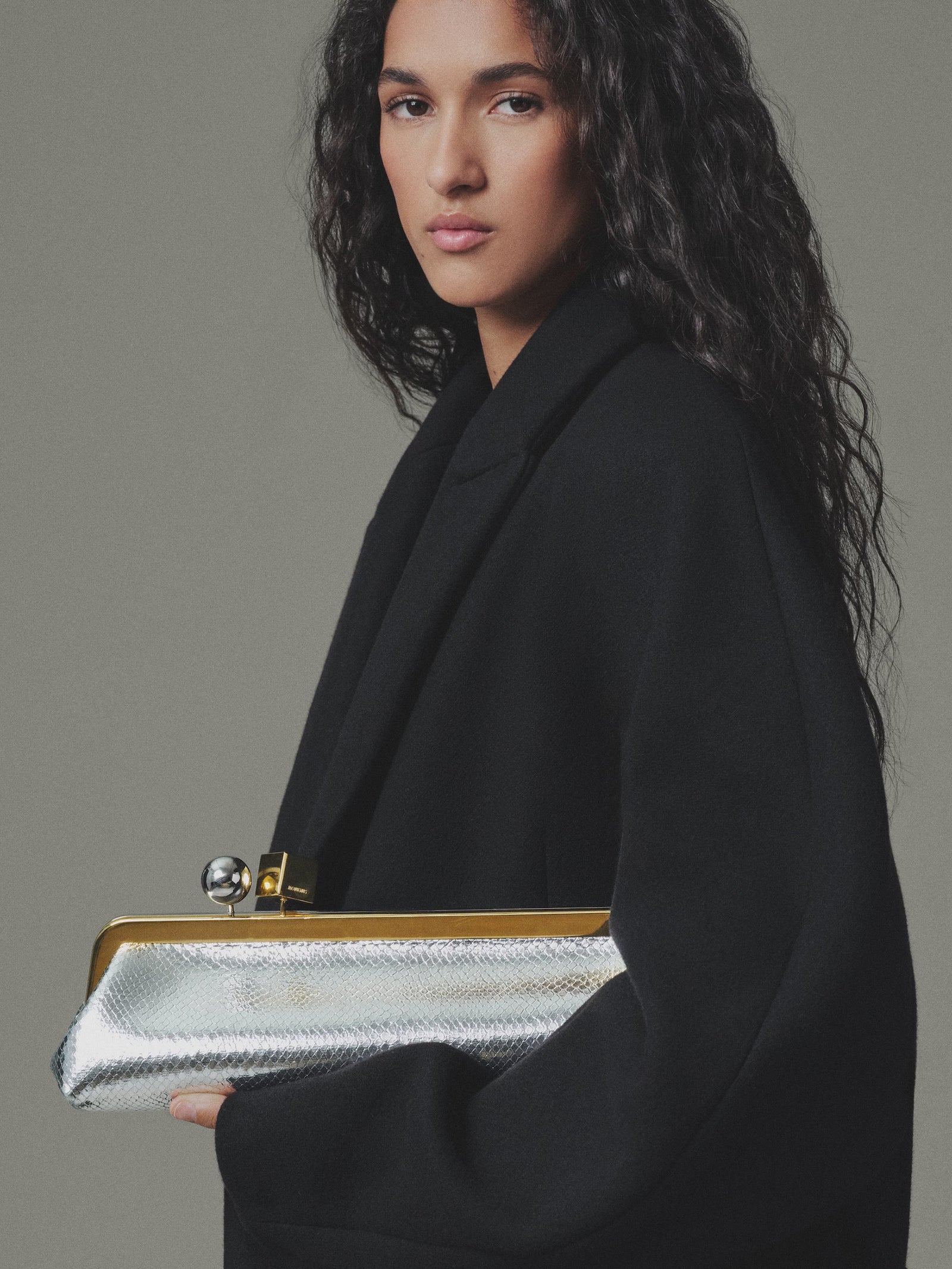 Jacquemus The Salon Clutch Bag - Silver
