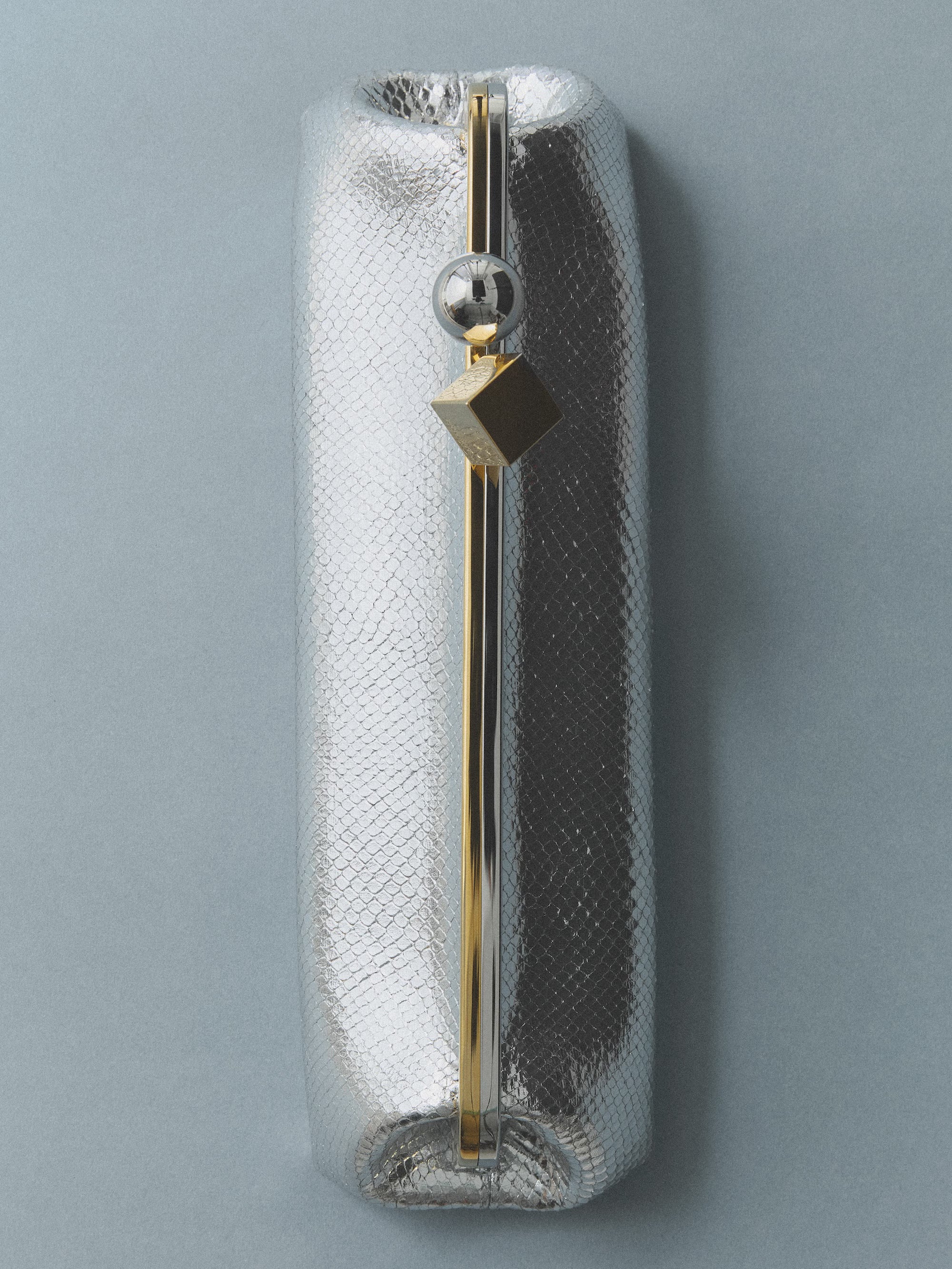 Jacquemus The Salon Clutch Bag - Silver