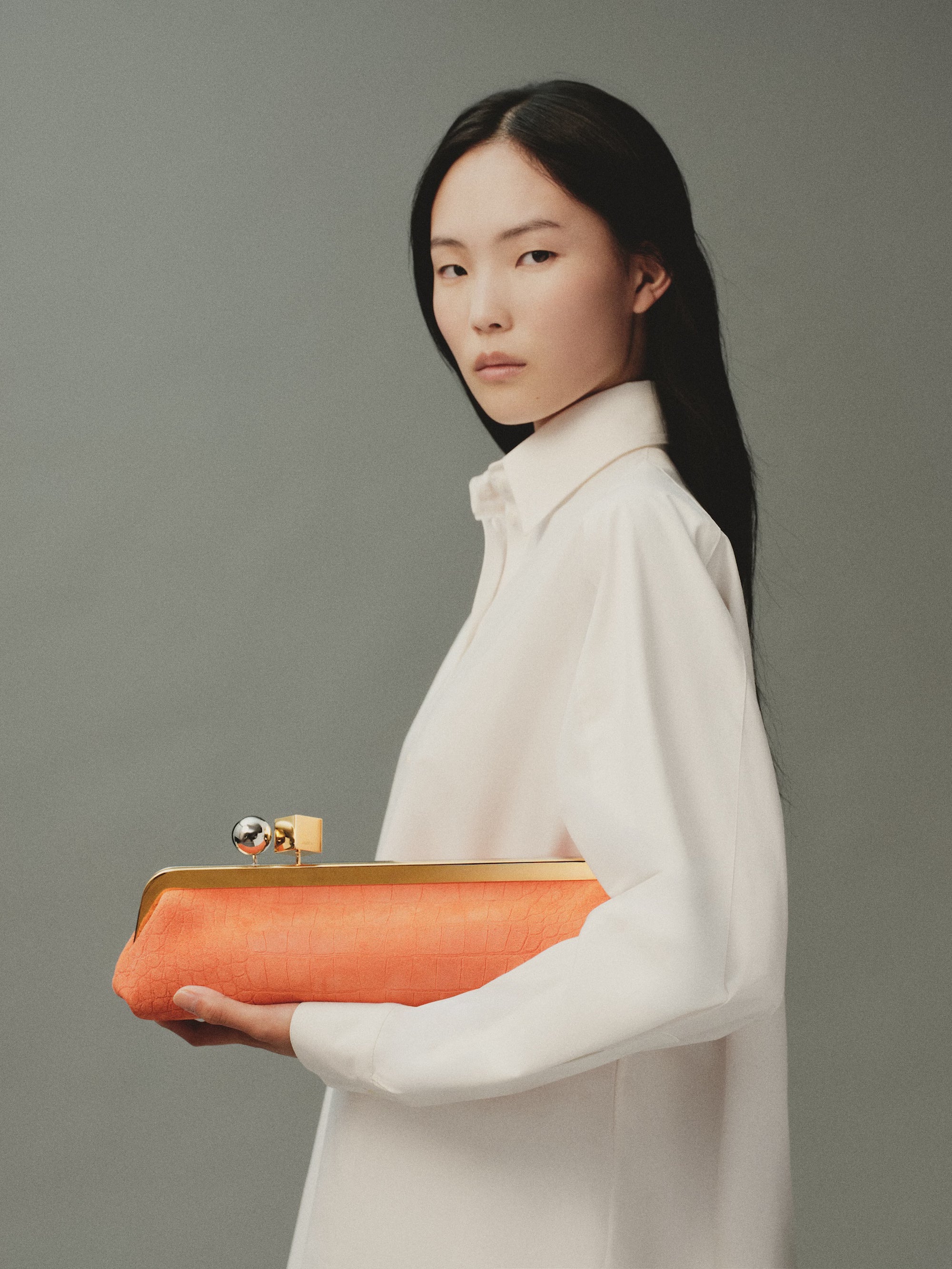 Jacquemus The Salon Clutch Bag - Red Orange