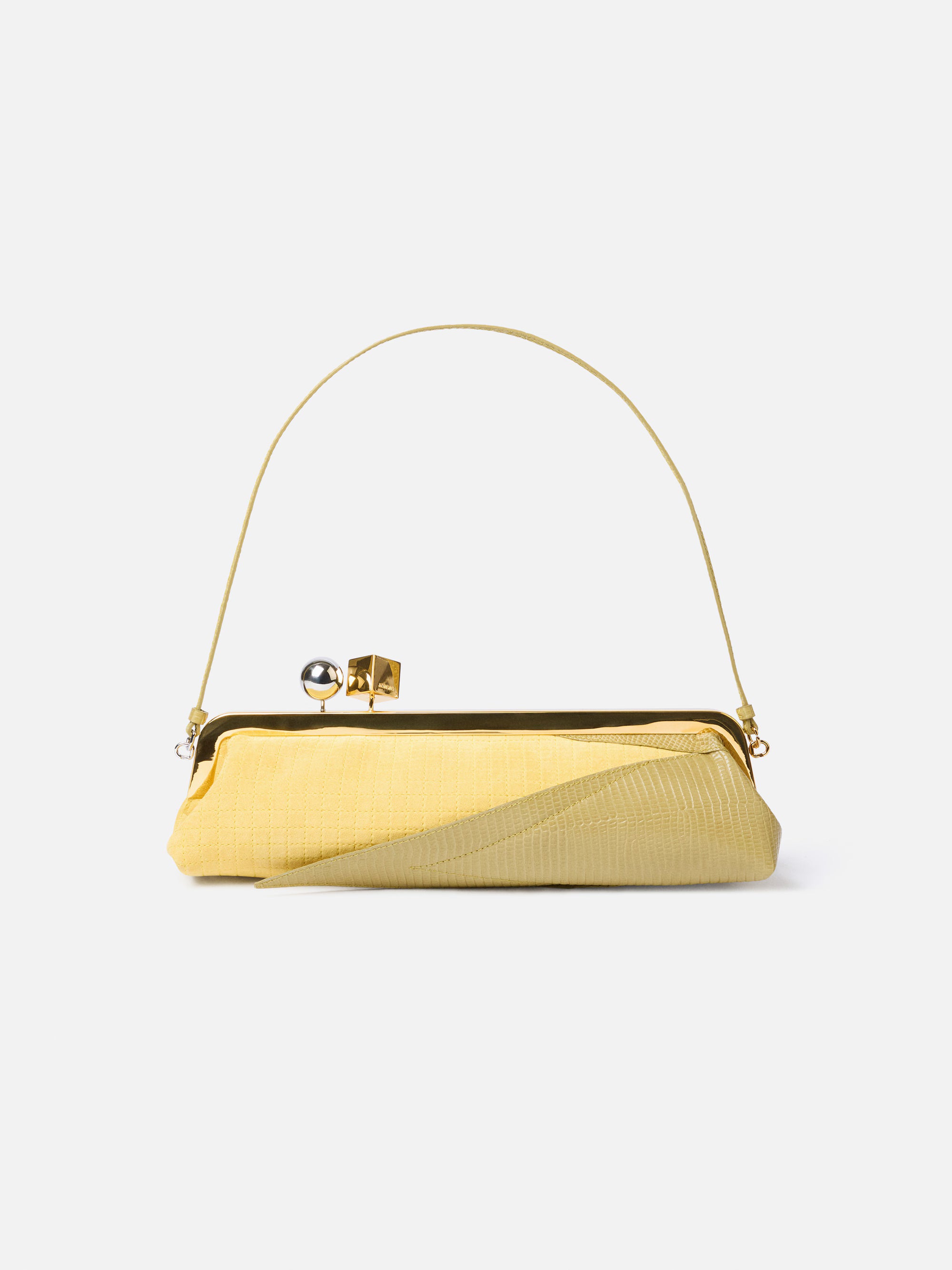 Jacquemus The Salon Clutch Bag - Yellow / Corn