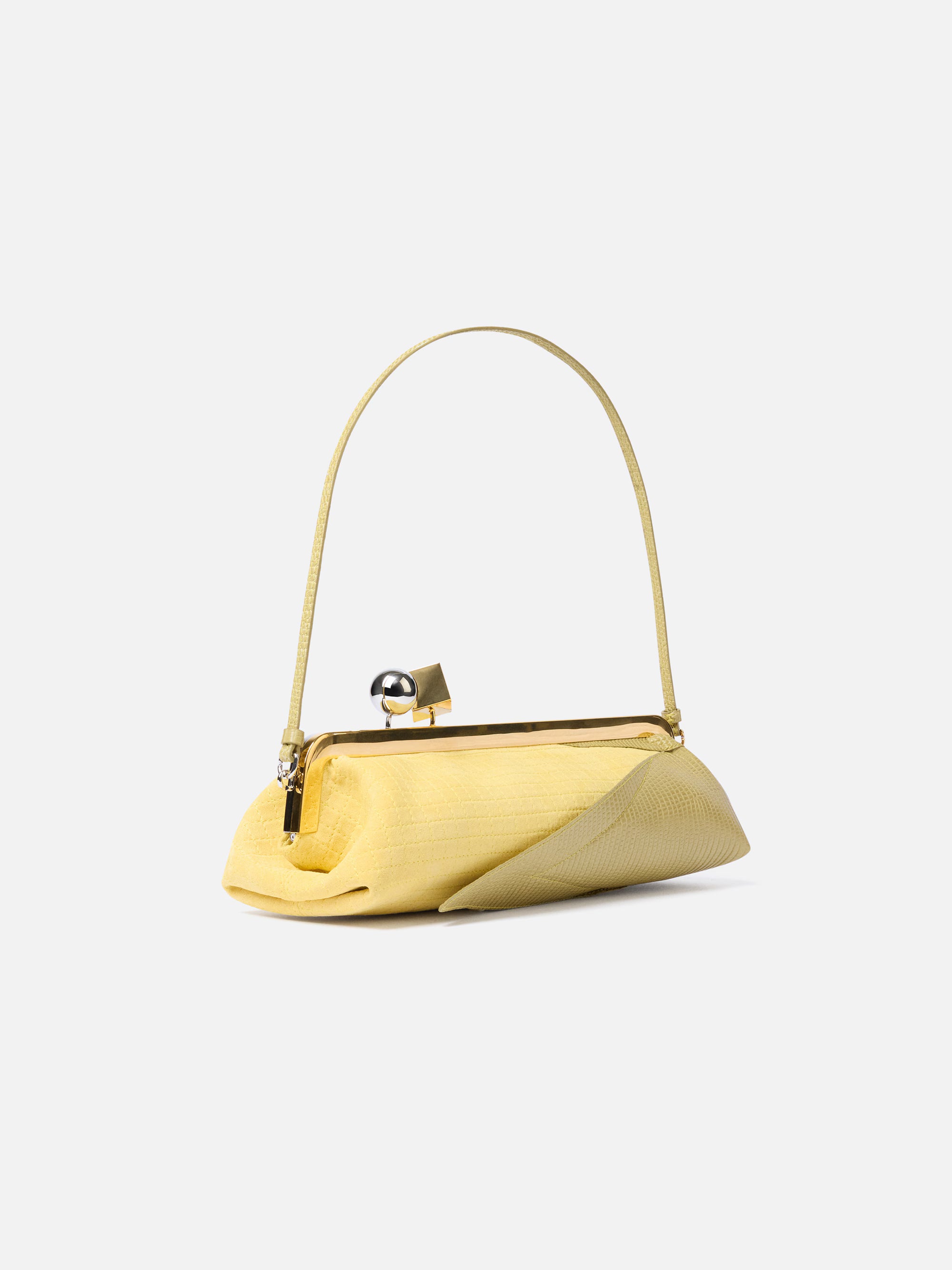 Jacquemus The Salon Clutch Bag - Yellow / Corn