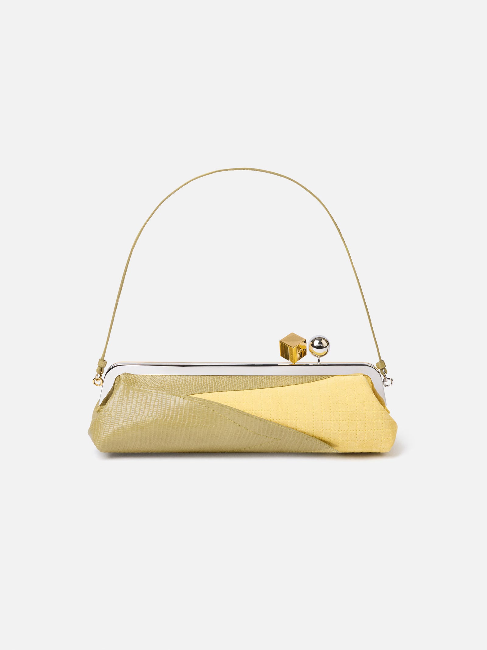 Jacquemus The Salon Clutch Bag - Yellow / Corn