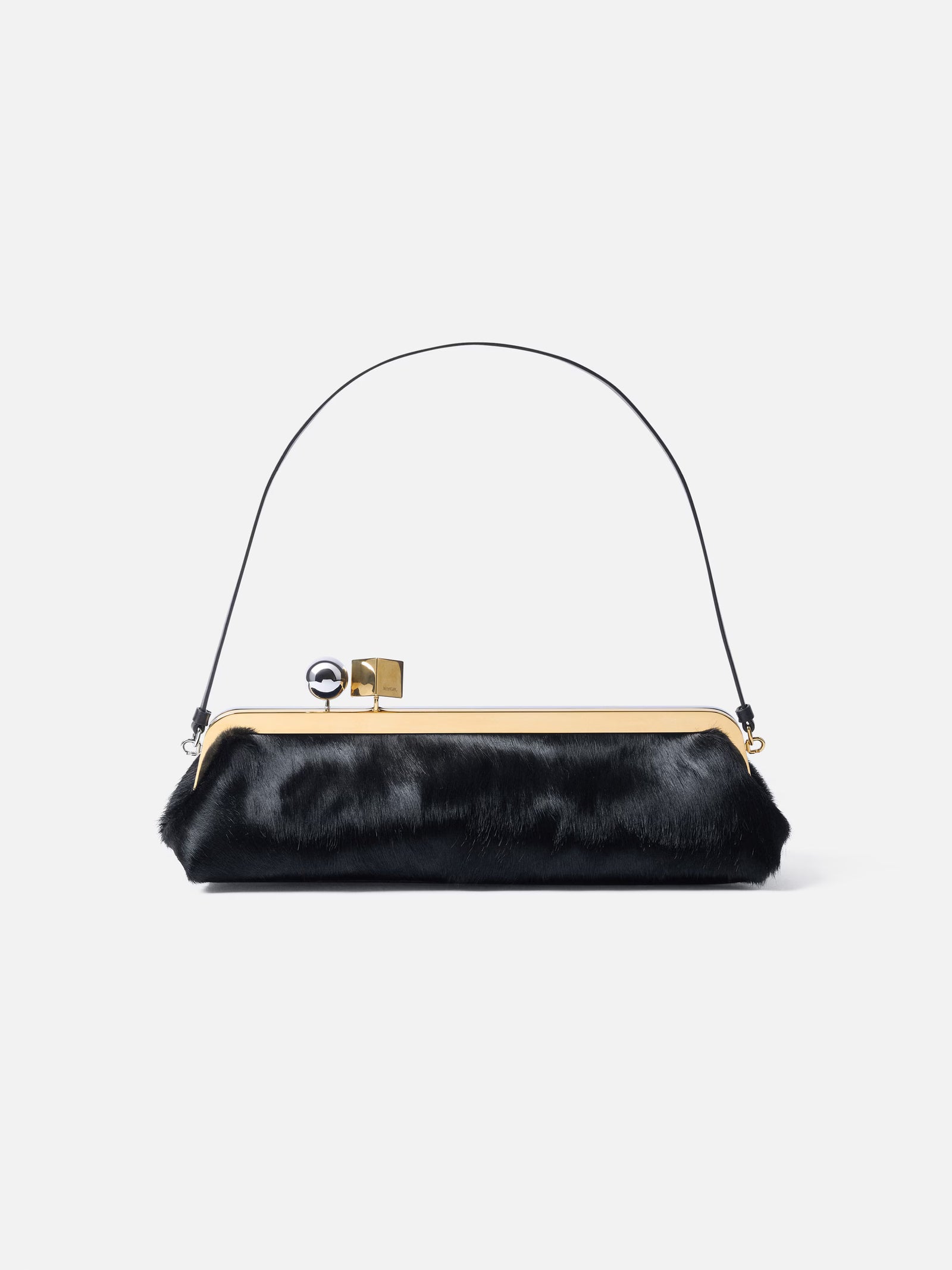 Jacquemus The Salon Clutch Bag - Fur Black