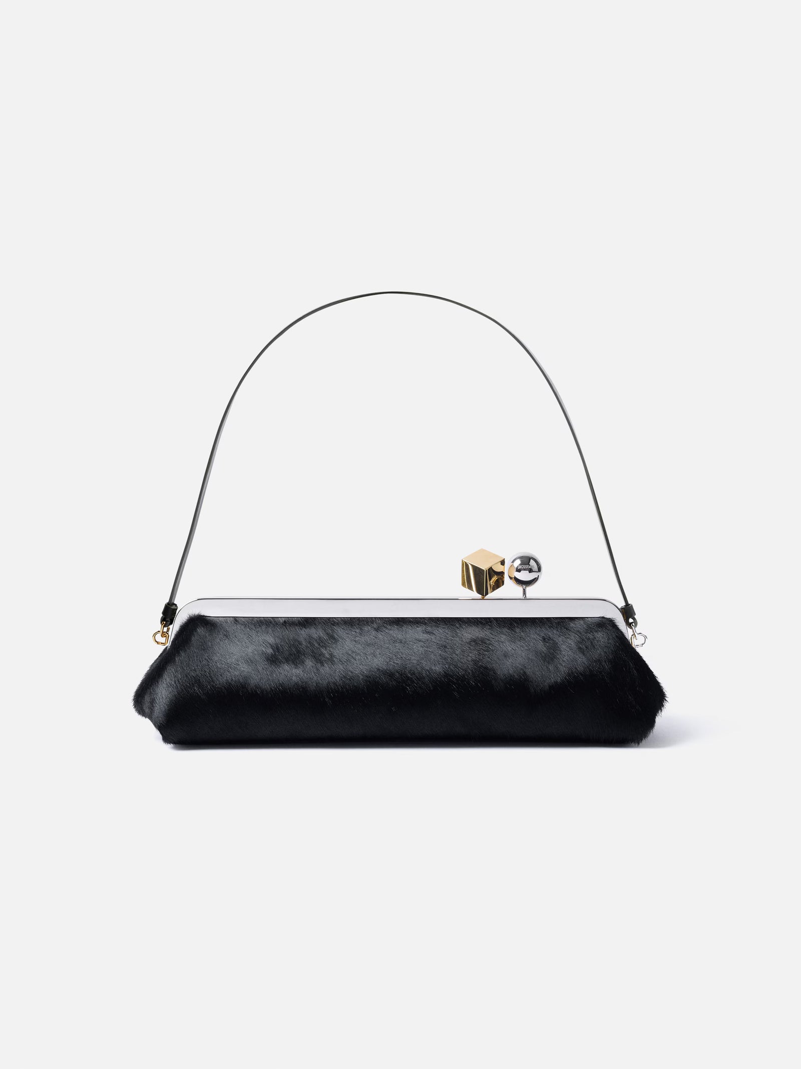 Jacquemus The Salon Clutch Bag - Fur Black