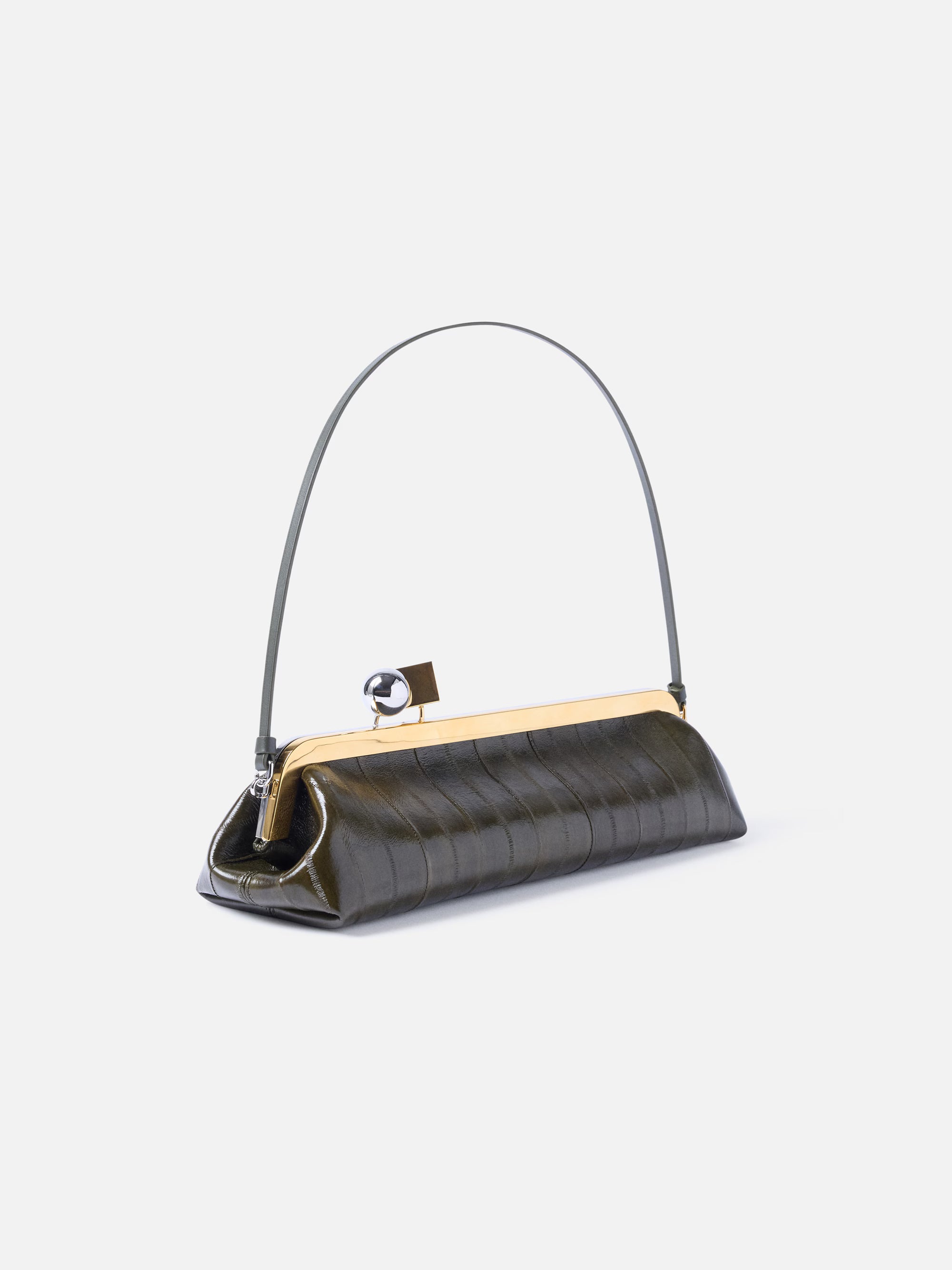 Jacquemus The Salon Clutch Bag - Dark Khaaki