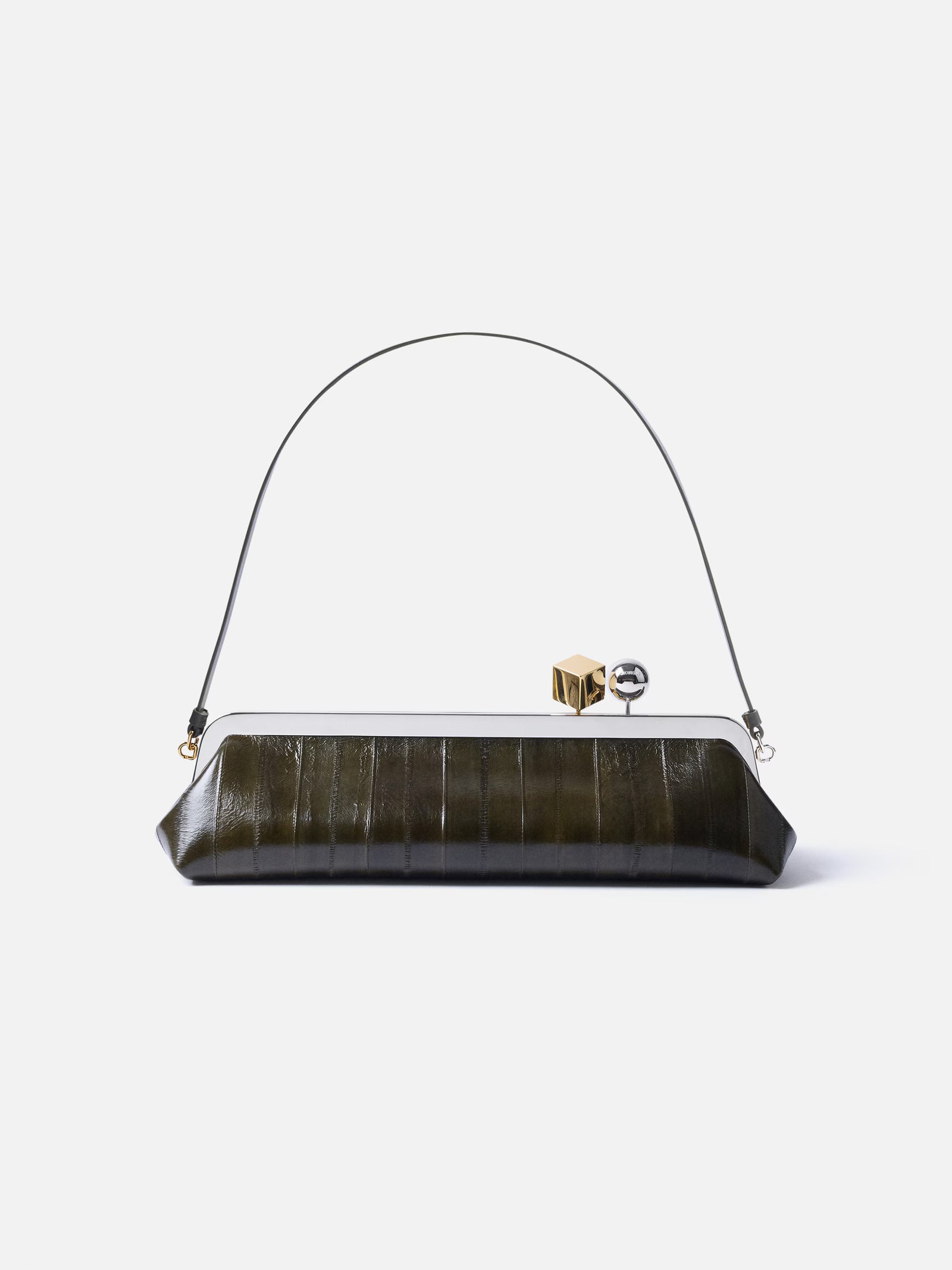 Jacquemus The Salon Clutch Bag - Dark Khaaki