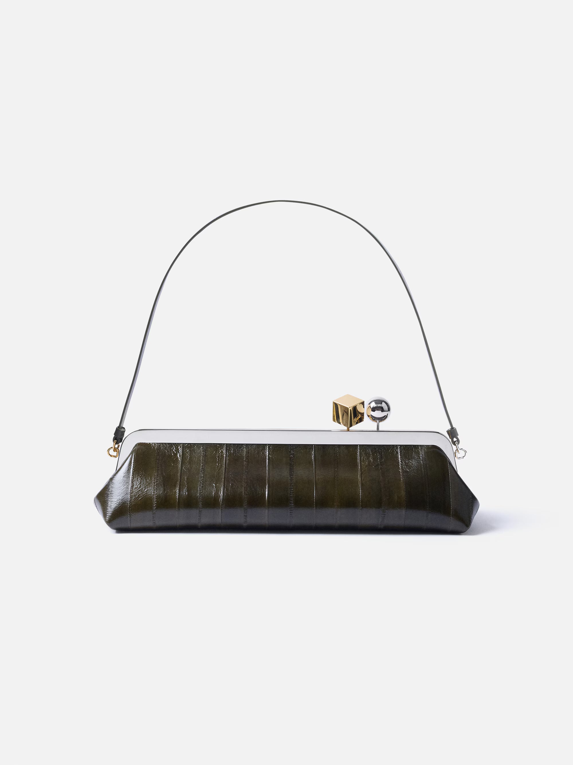 Jacquemus The Salon Clutch Bag - Dark Khaaki
