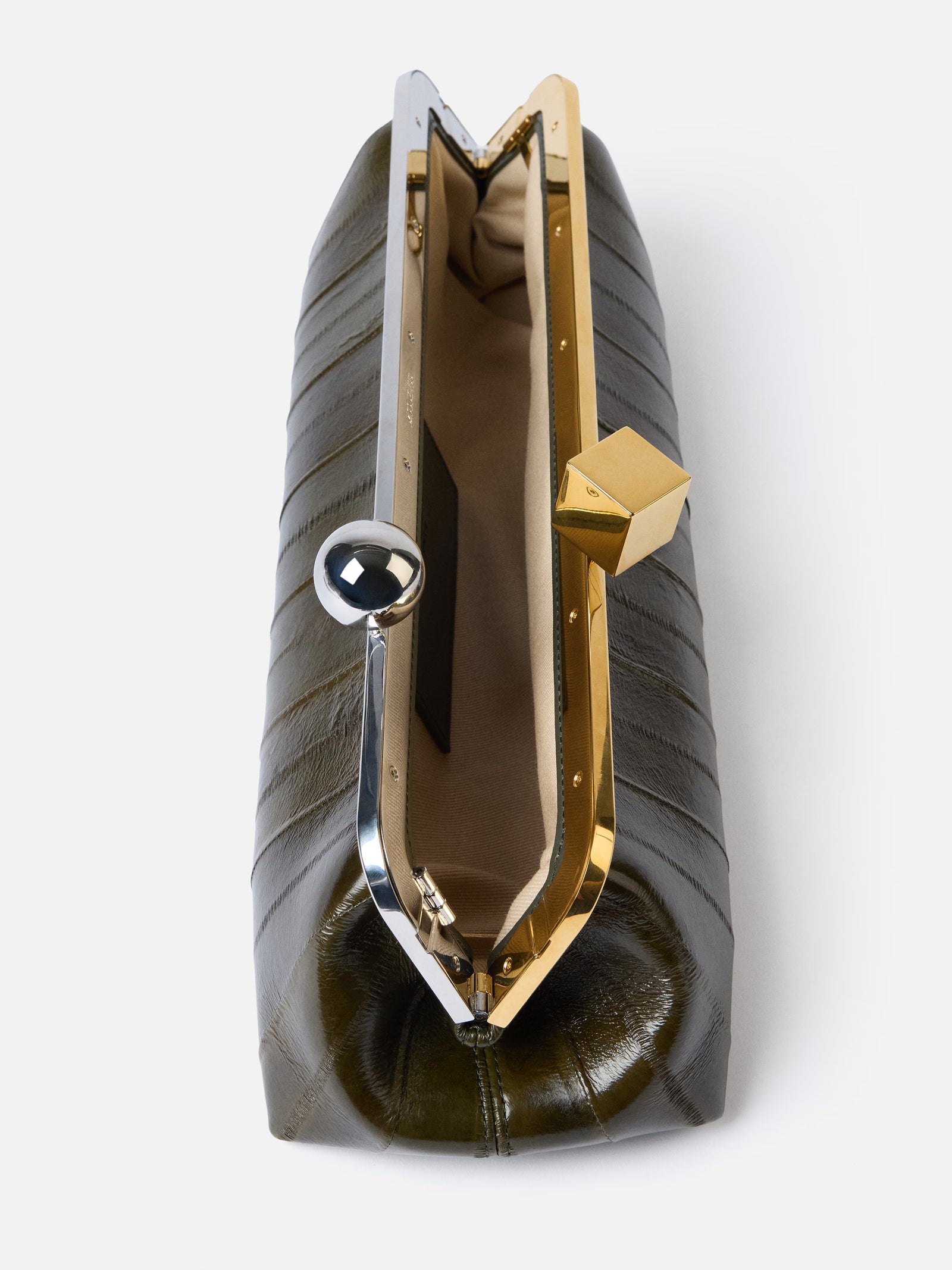Jacquemus The Salon Clutch Bag - Dark Khaaki