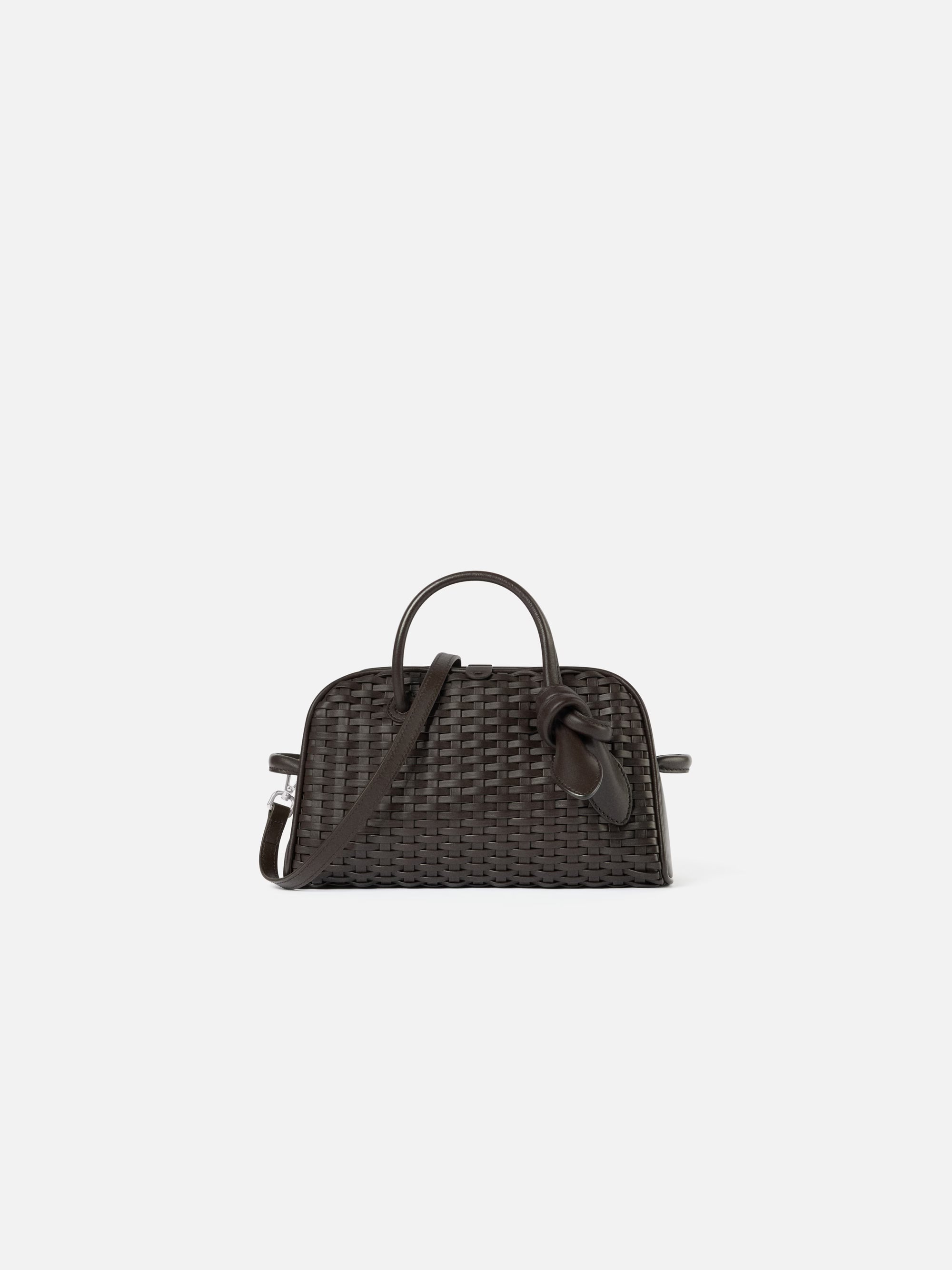 Jacquemus The Small Turismo Bag - Braided Dark Brown