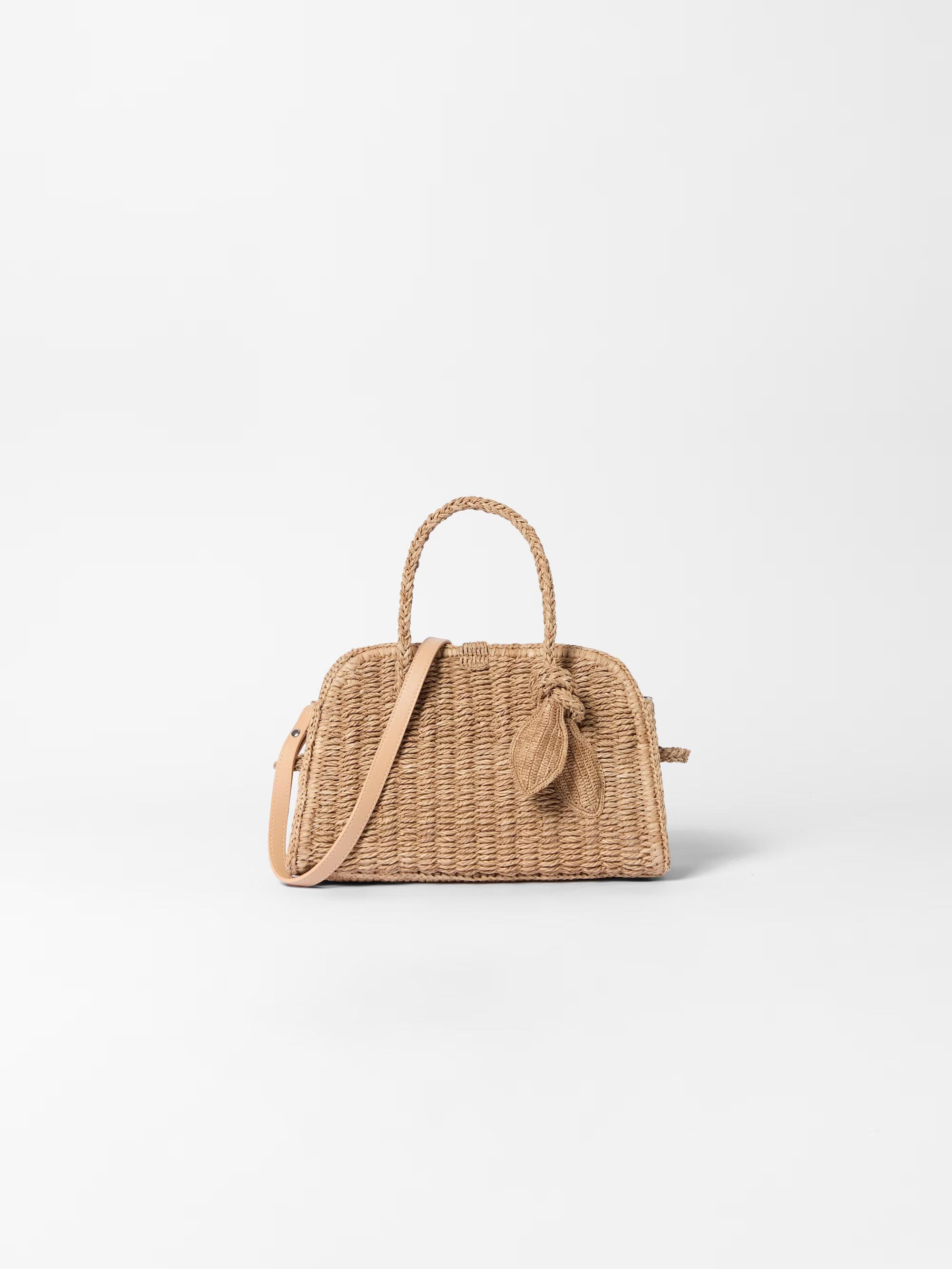 Jacquemus The Small Raffia Turismo Bag - Beige