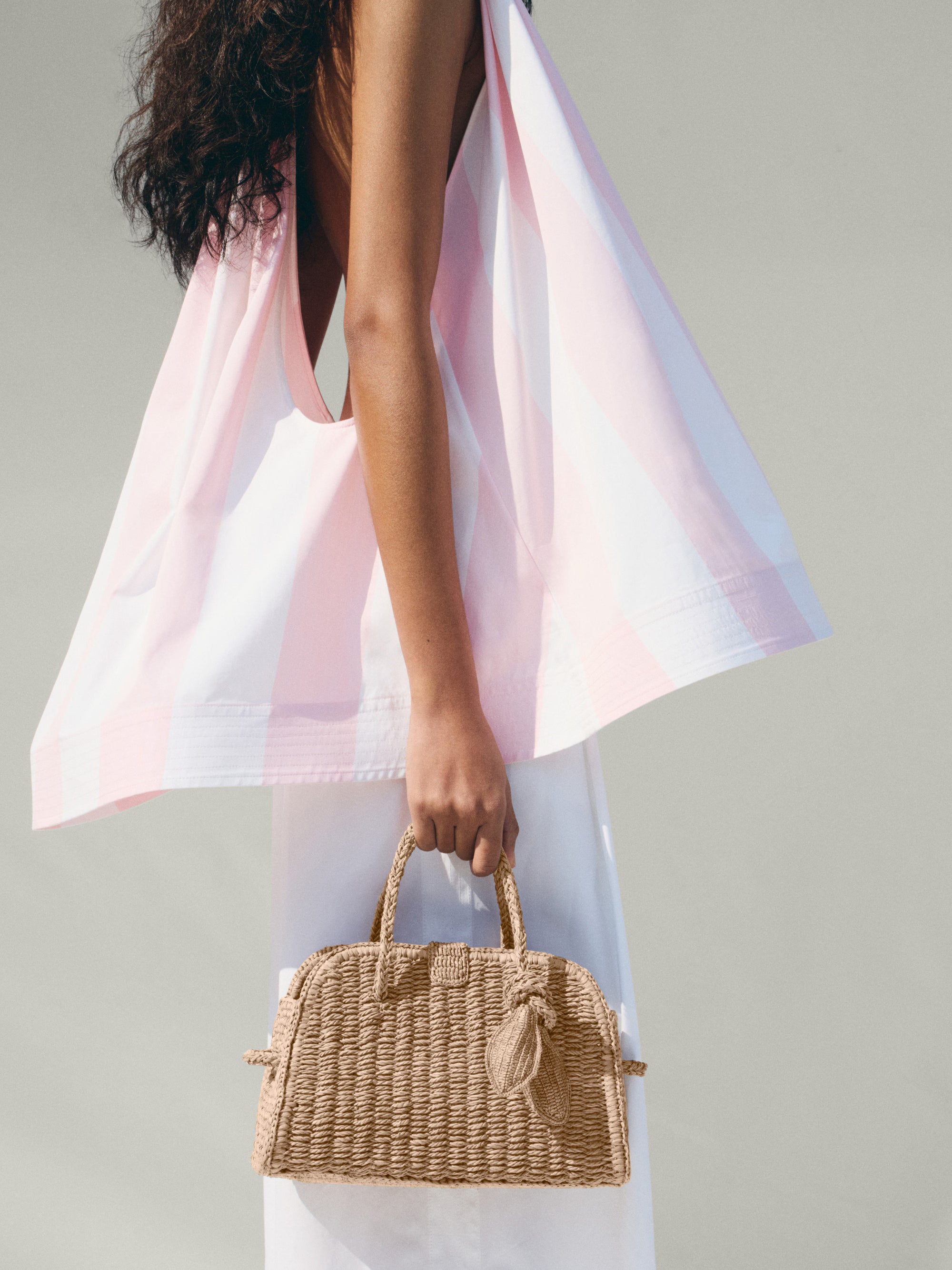 Jacquemus The Small Raffia Turismo Bag - Beige