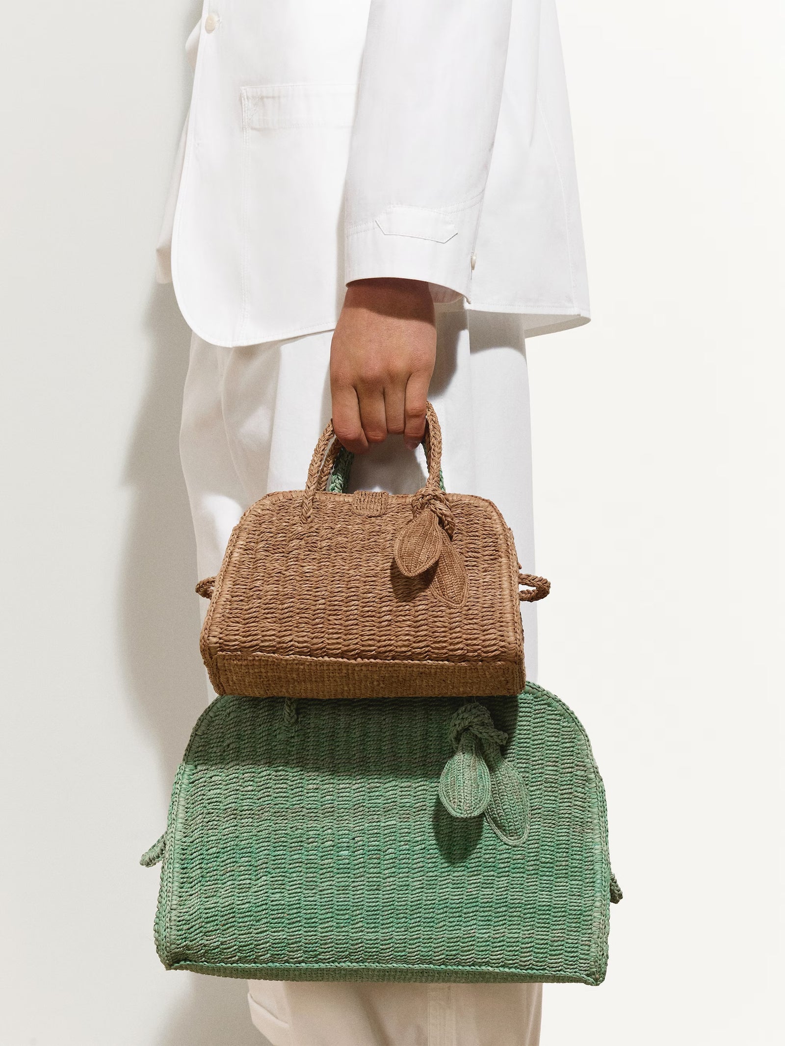Jacquemus The Small Raffia Turismo Bag - Beige