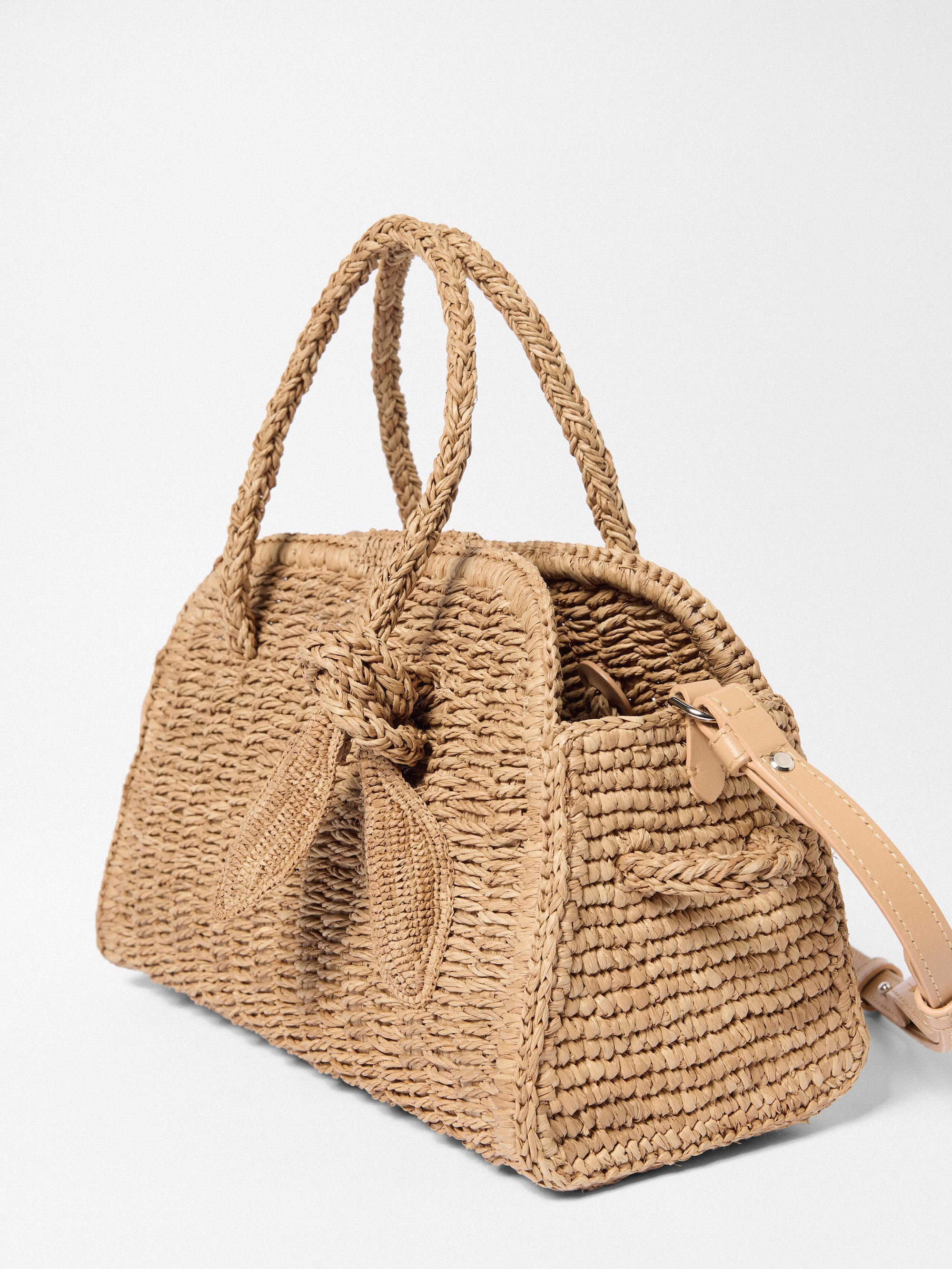 Jacquemus The Small Raffia Turismo Bag - Beige