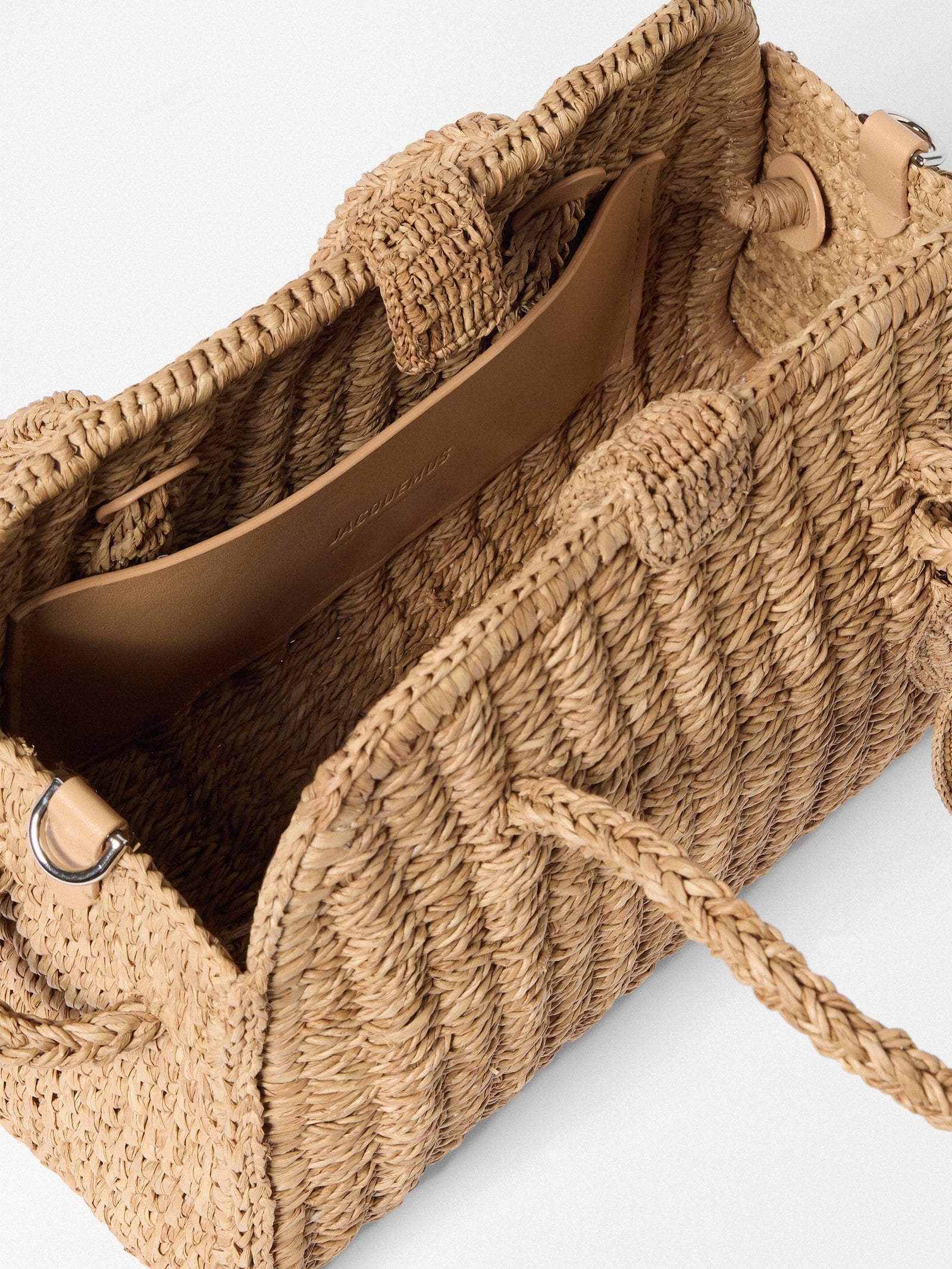 Jacquemus The Small Raffia Turismo Bag - Beige
