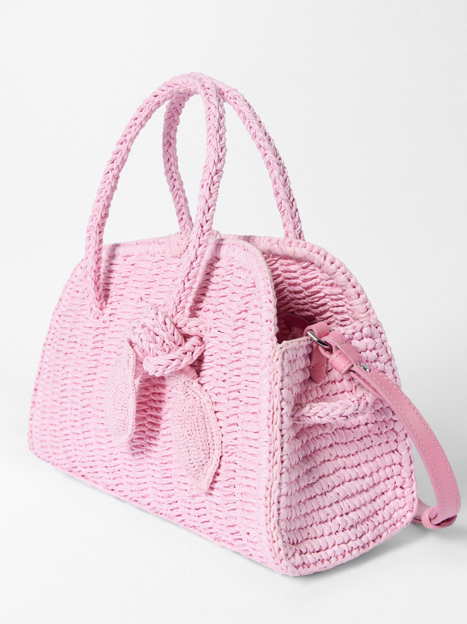 Jacquemus The Small Raffia Turismo Bag - Light Pink