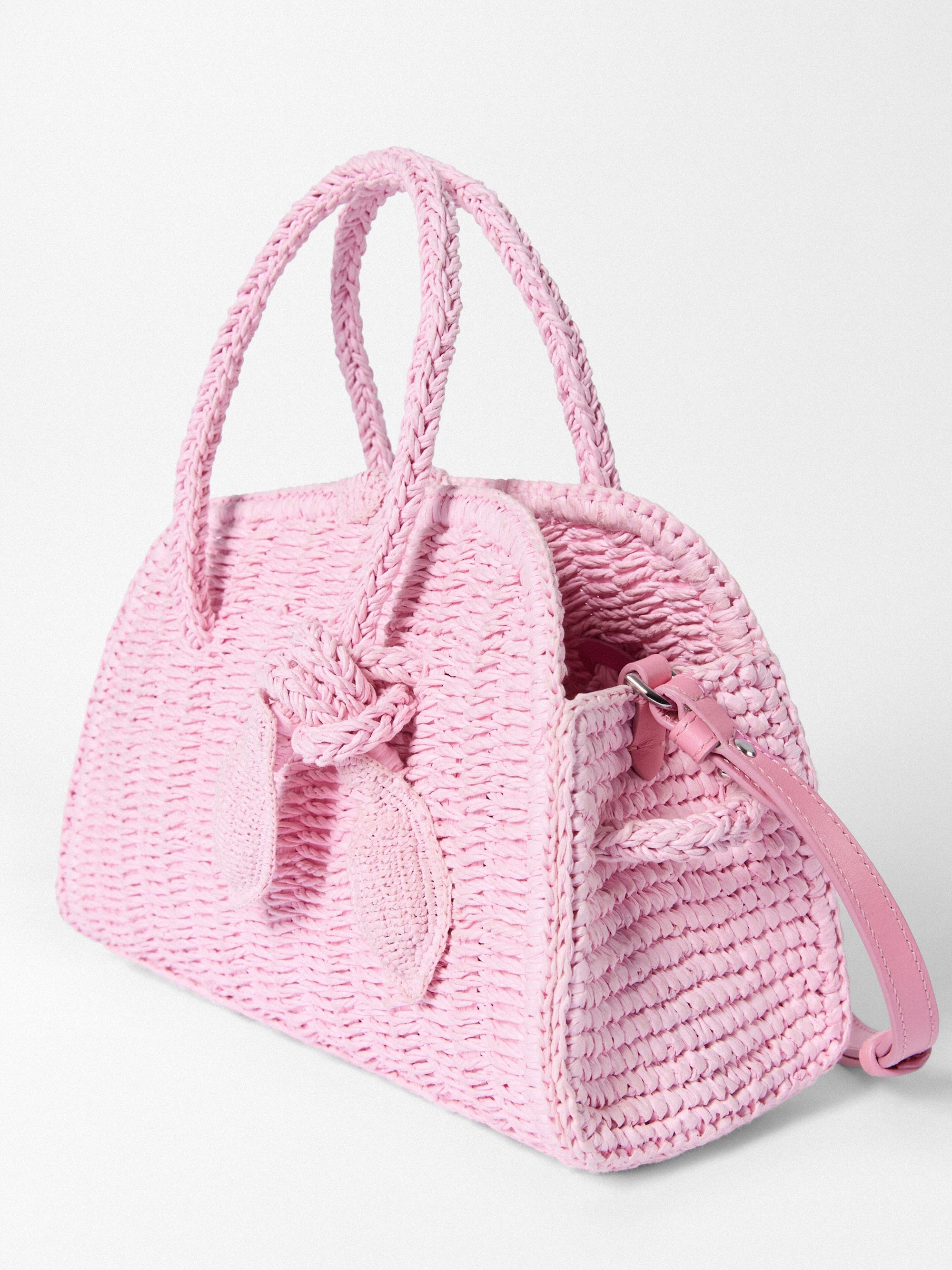 Jacquemus The Small Raffia Turismo Bag - Light Pink