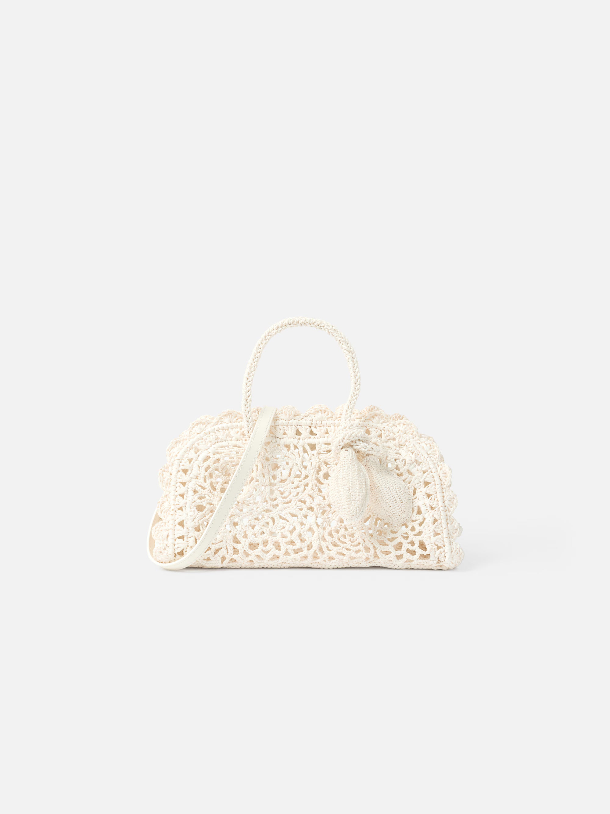 Jacquemus The Small Turismo Crochet Bag - White