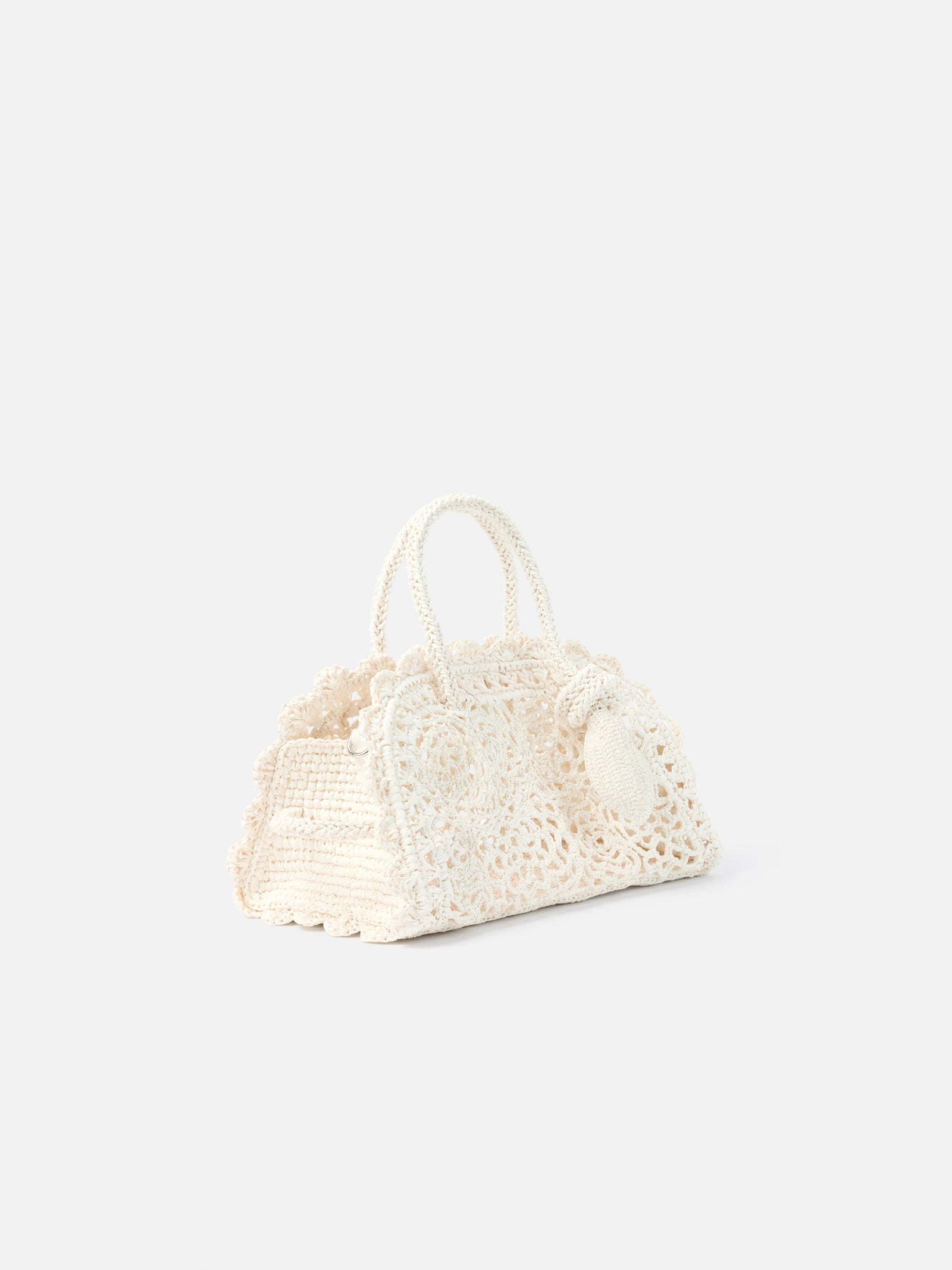 Jacquemus The Small Turismo Crochet Bag - White
