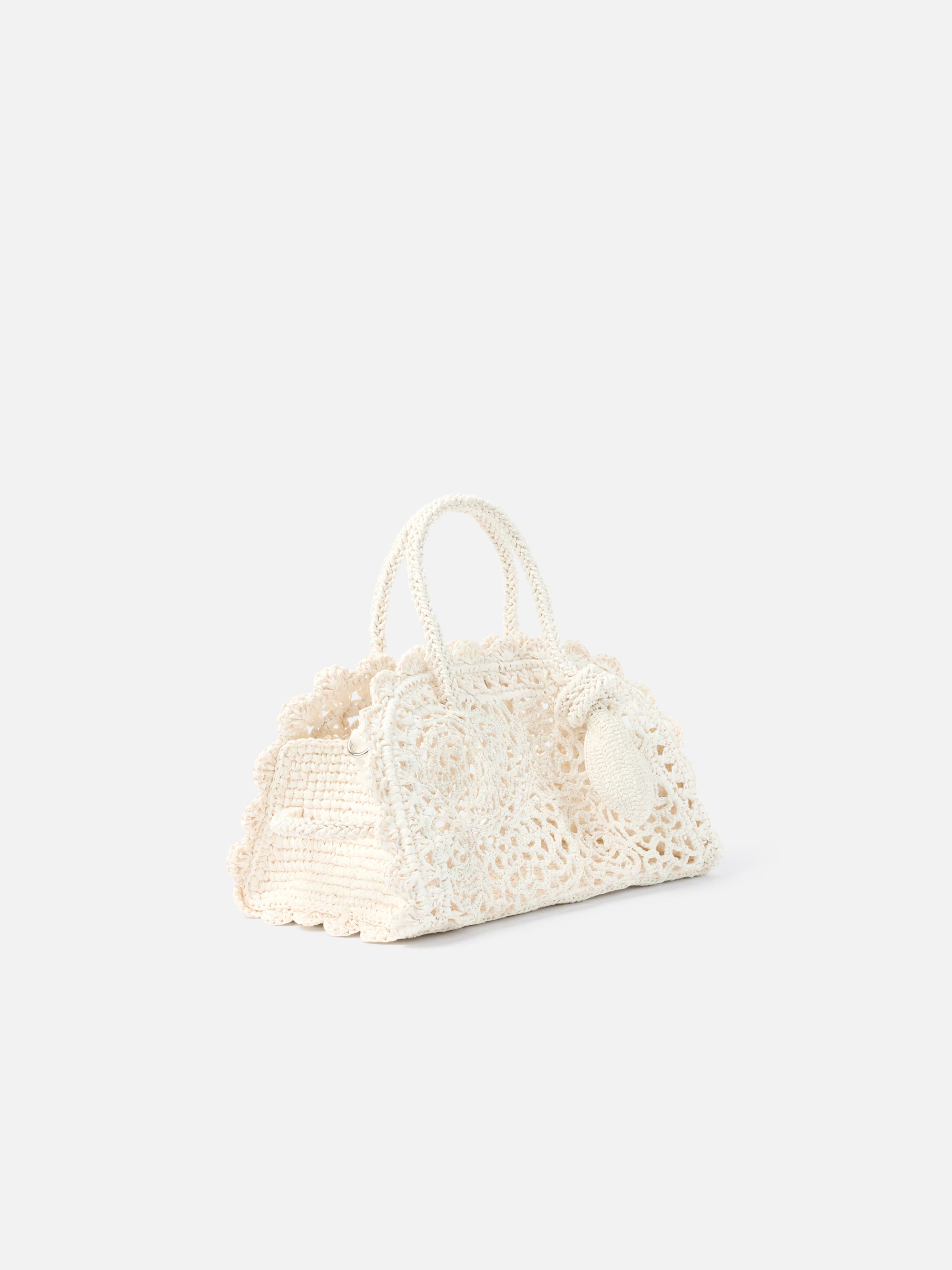 Jacquemus The Small Turismo Crochet Bag - White