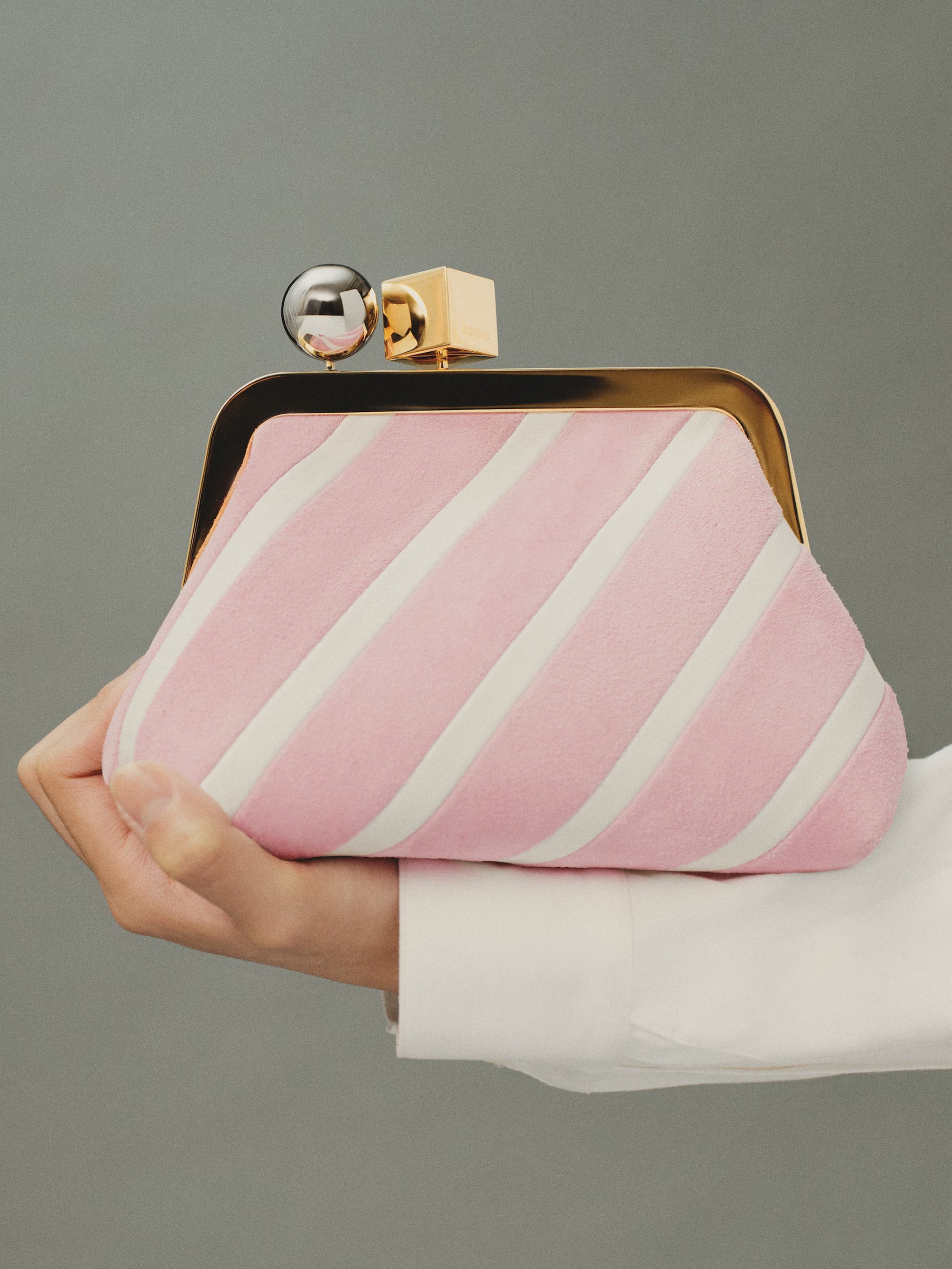 Jacquemus The Berlingot Bag - Light Pink / White