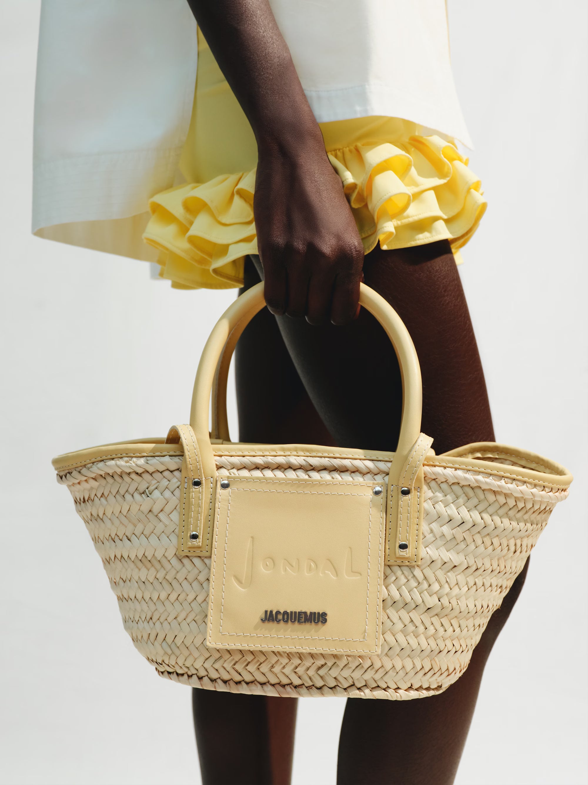 Jacquemus The Small Soli Ibiza Resort Basket Bag - Pale Yellow