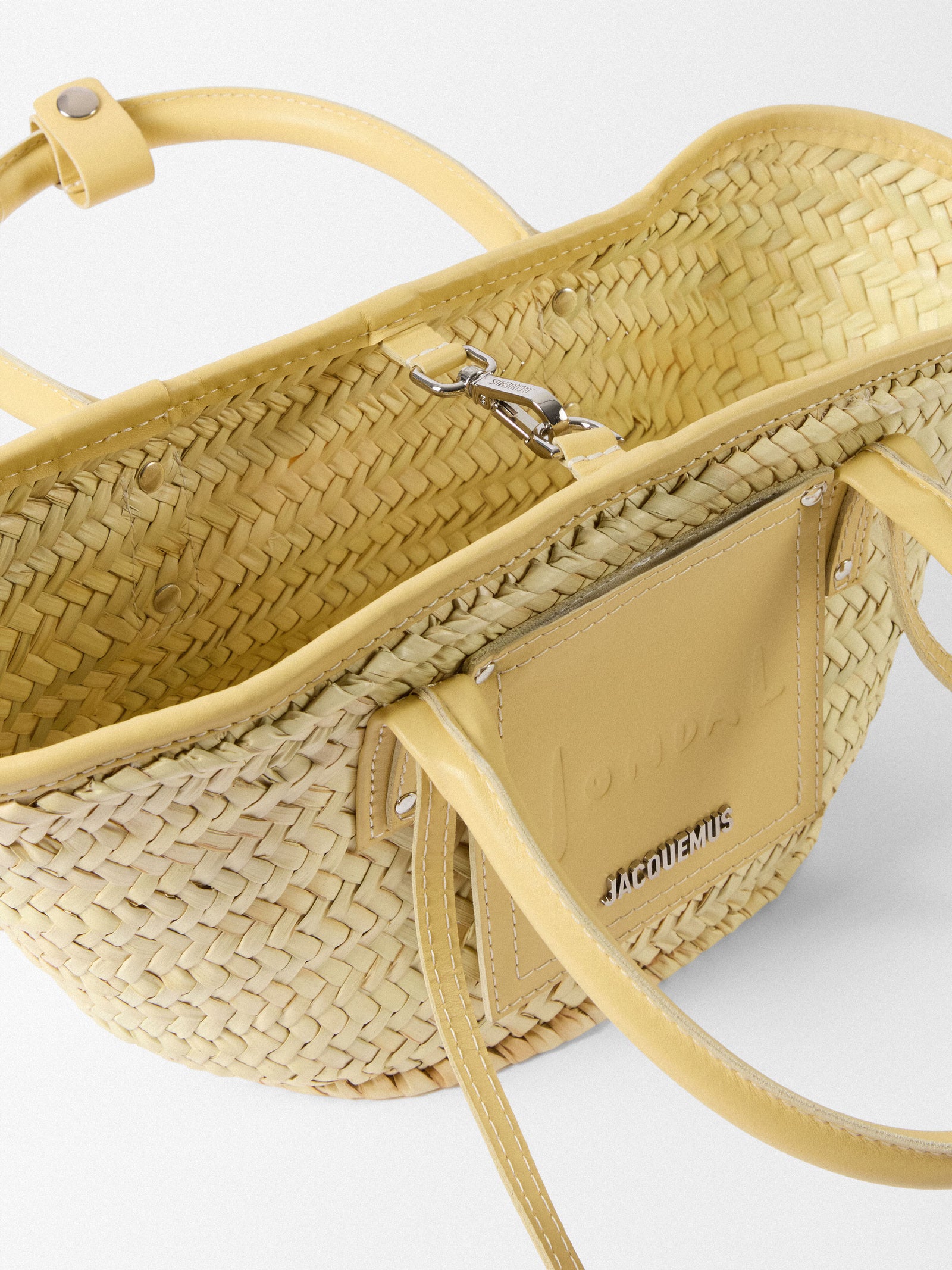 Jacquemus The Small Soli Ibiza Resort Basket Bag - Pale Yellow