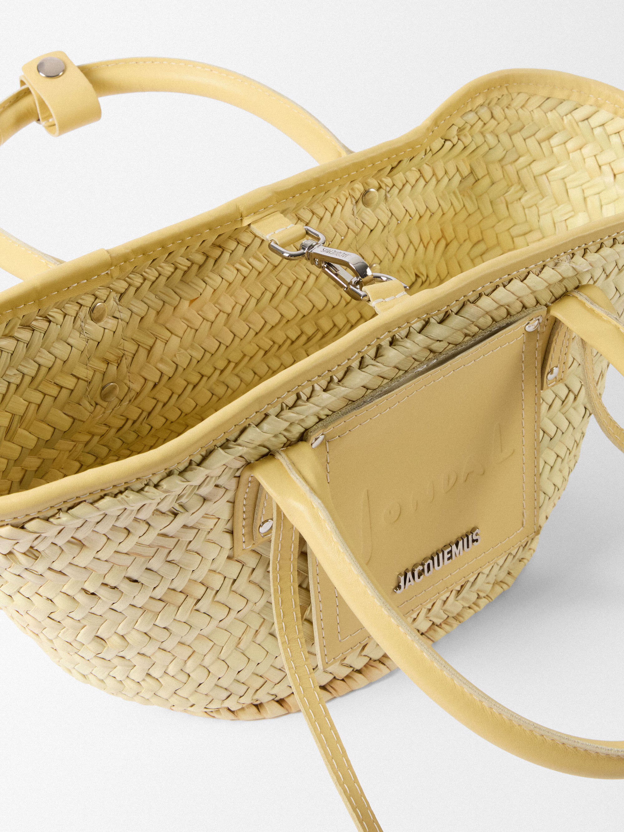 Jacquemus The Small Soli Ibiza Resort Basket Bag - Pale Yellow