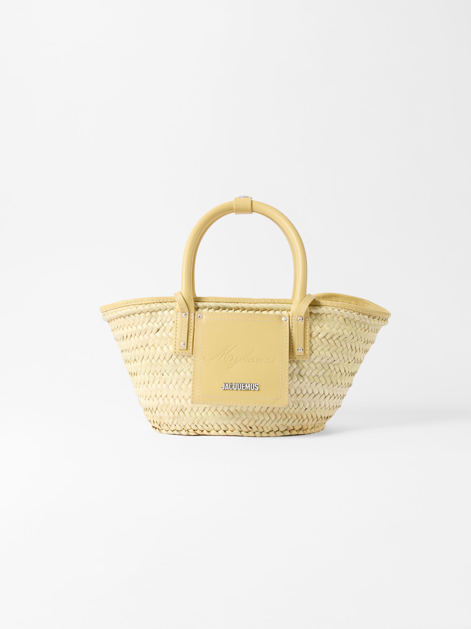 Jacquemus The Small Soli Mykonos Resort Basket Bag - Pale Yellow