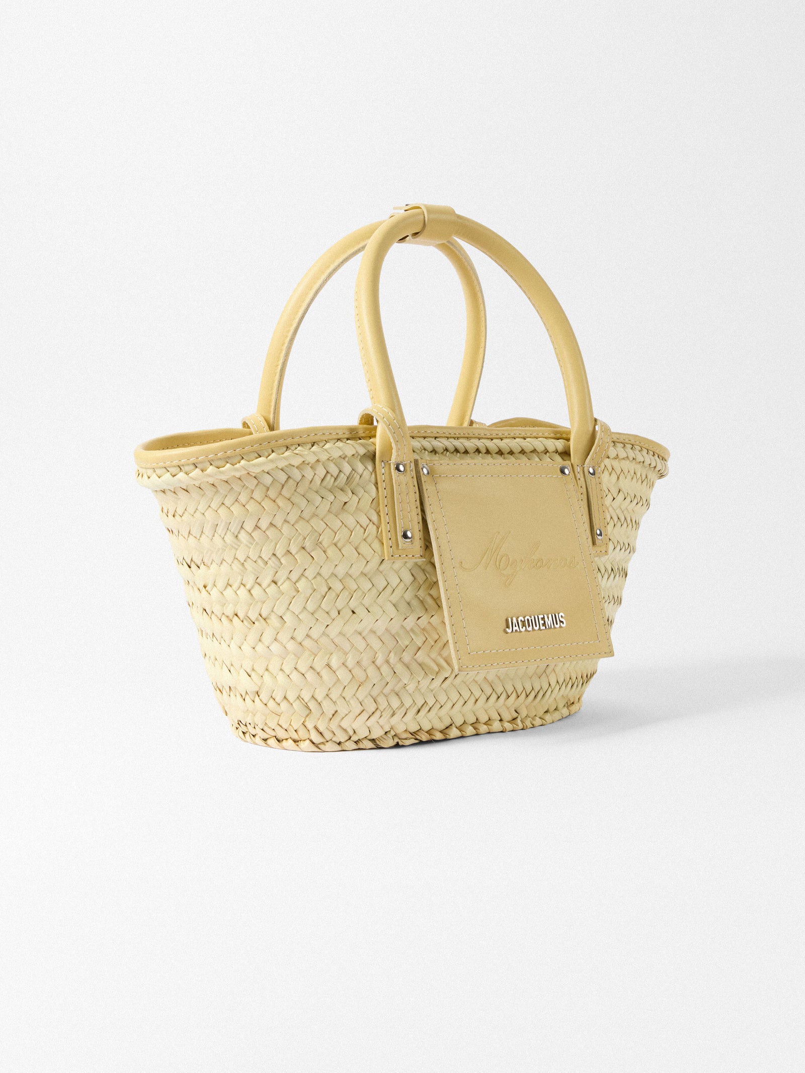Jacquemus The Small Soli Mykonos Resort Basket Bag - Pale Yellow
