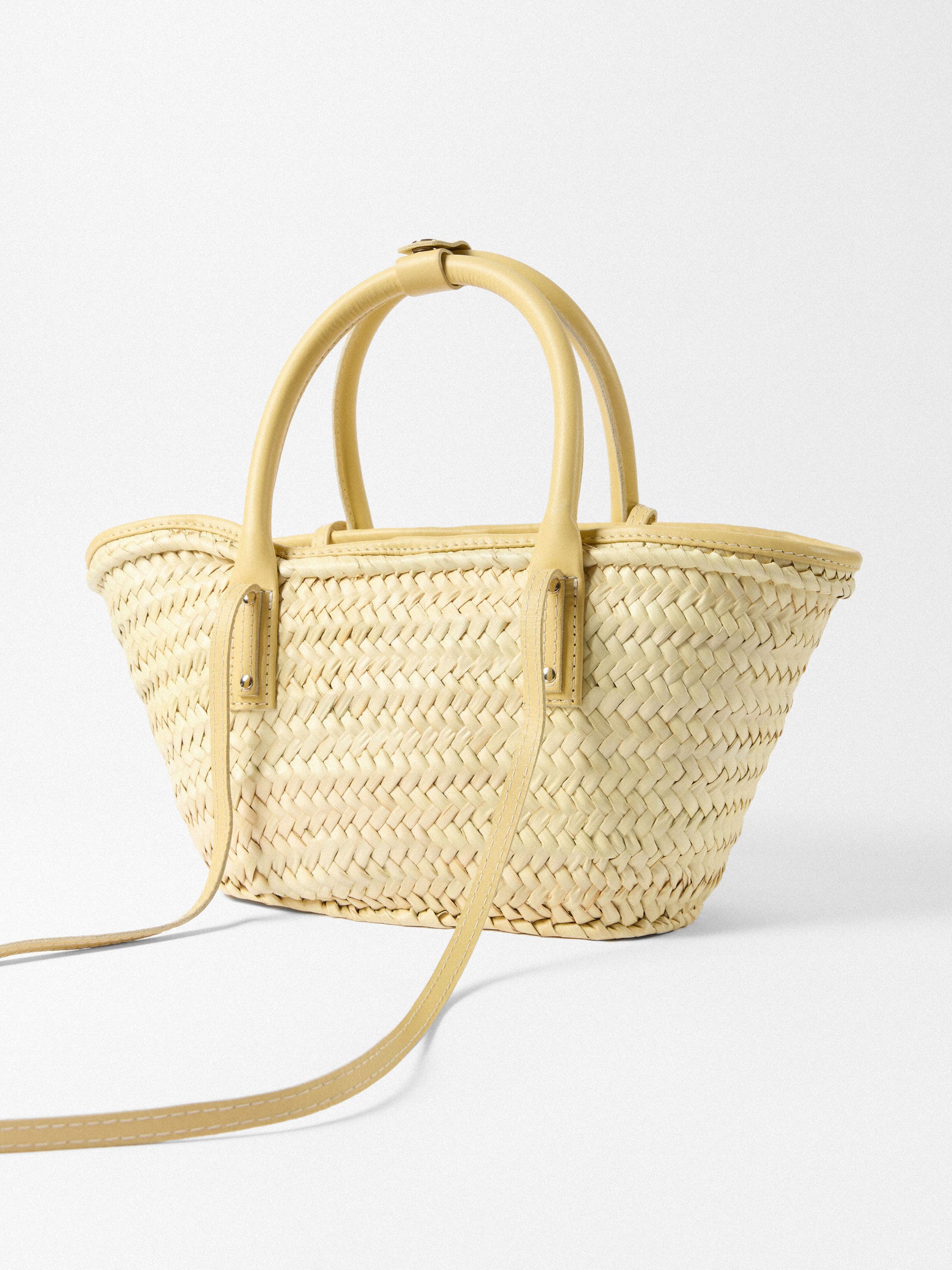 Jacquemus The Small Soli Mykonos Resort Basket Bag - Pale Yellow