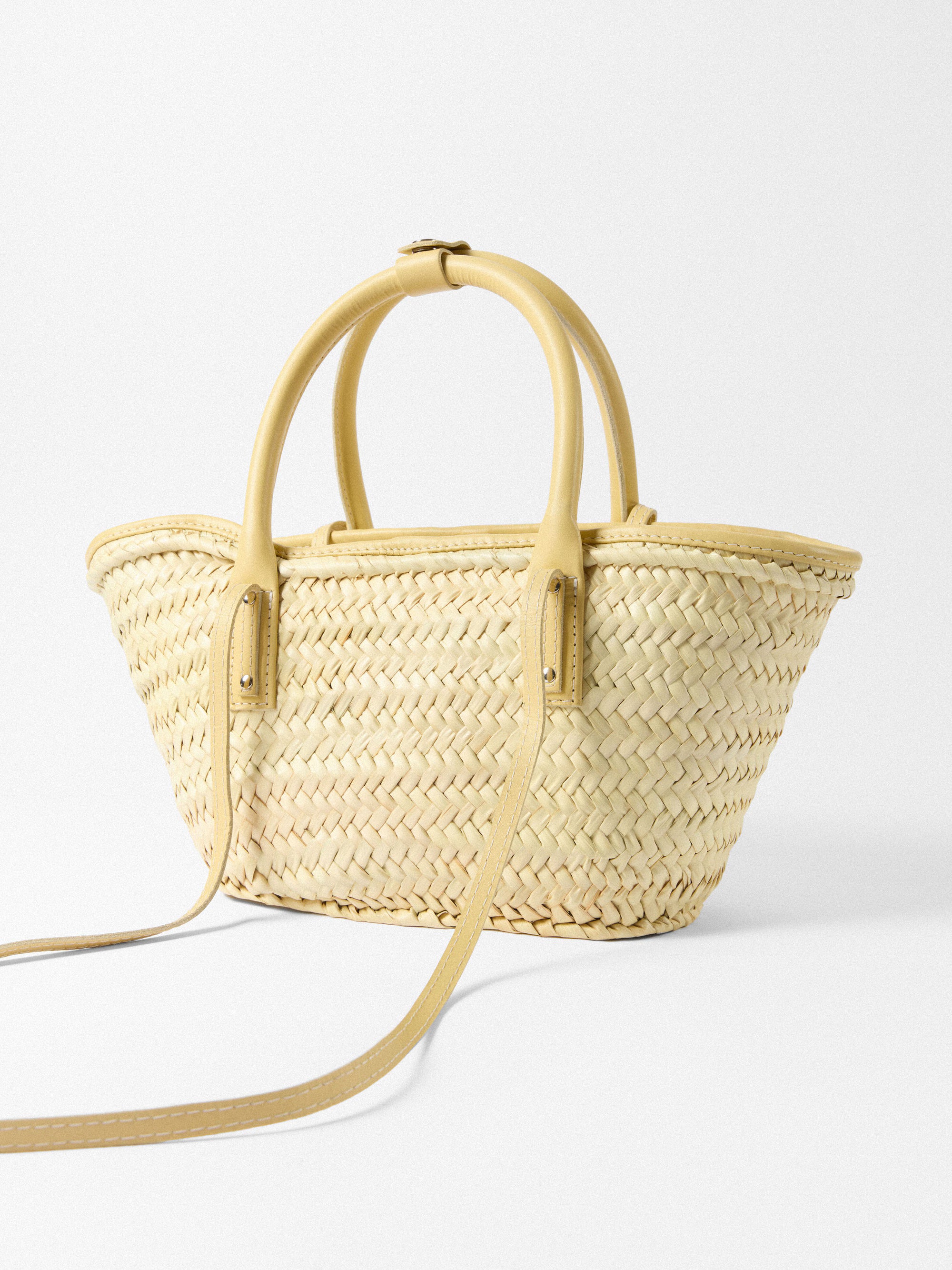 Jacquemus The Small Soli Mykonos Resort Basket Bag - Pale Yellow