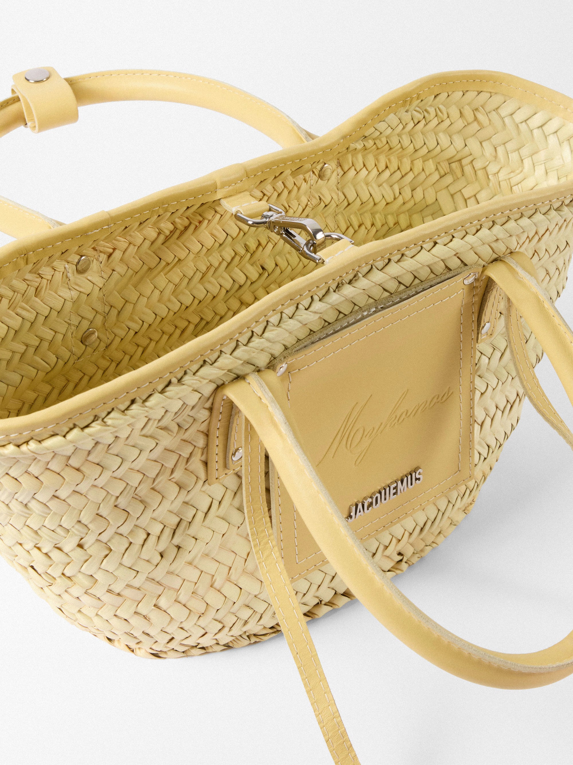 Jacquemus The Small Soli Mykonos Resort Basket Bag - Pale Yellow