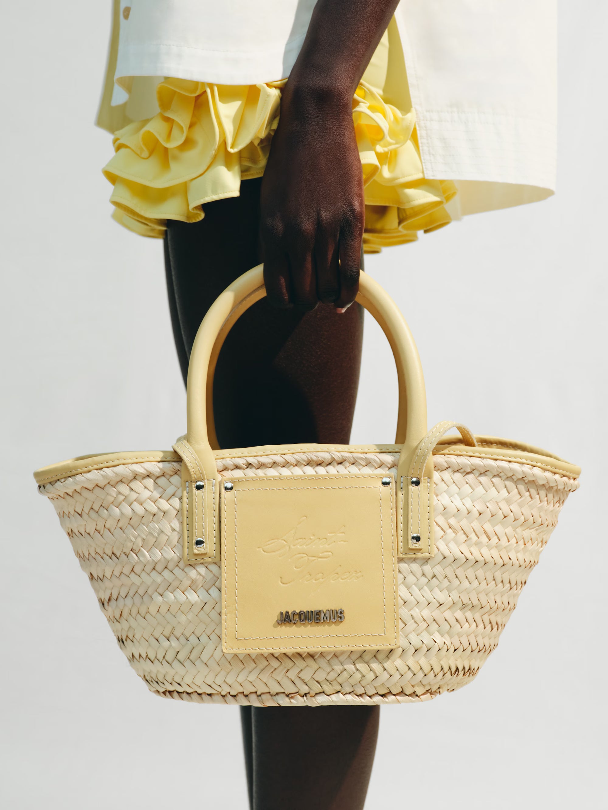 Jacquemus The Small Soli Saint Tropez Resort Basket Bag - Pale Yellow