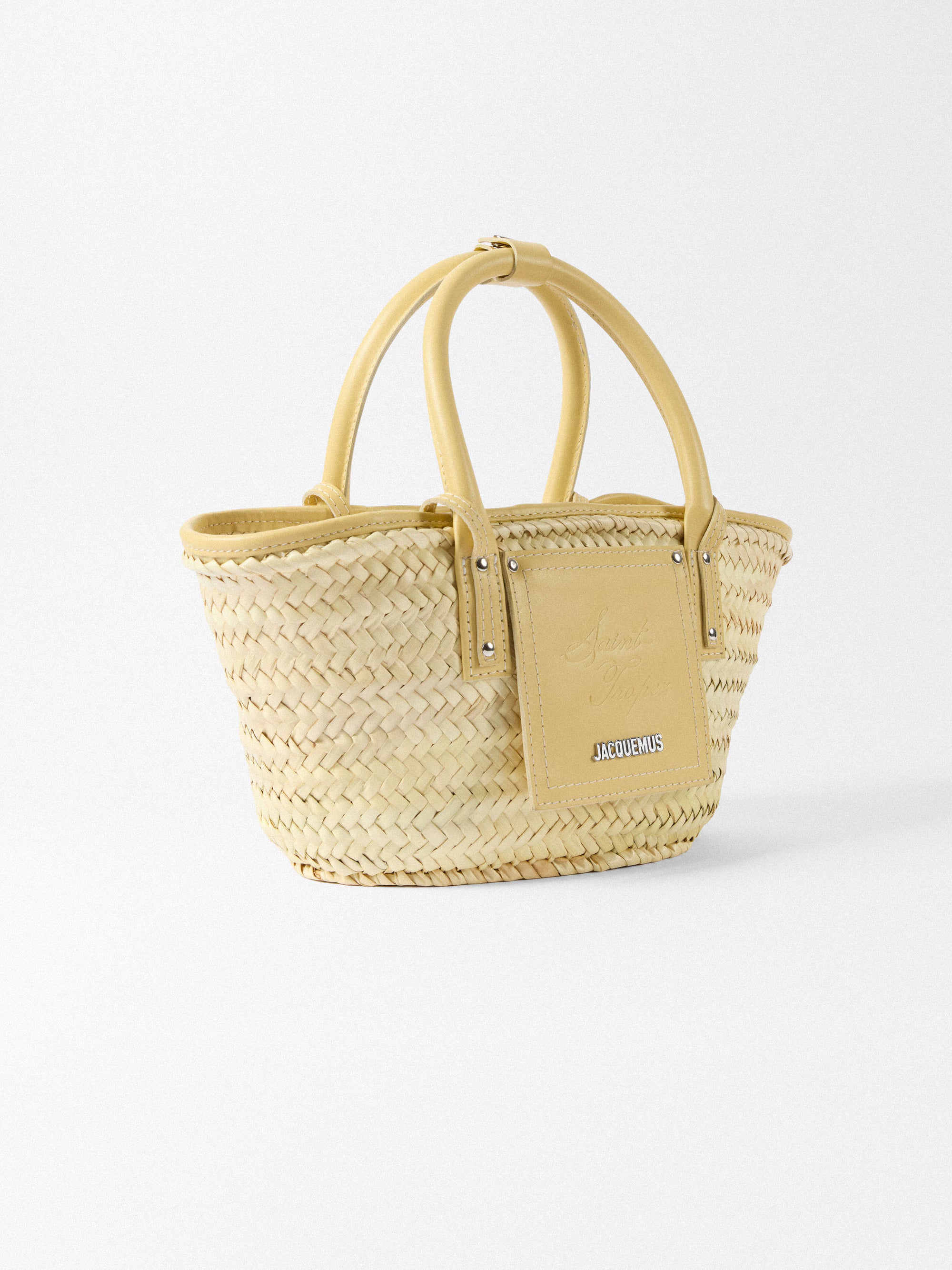 Jacquemus The Small Soli Saint Tropez Resort Basket Bag - Pale Yellow