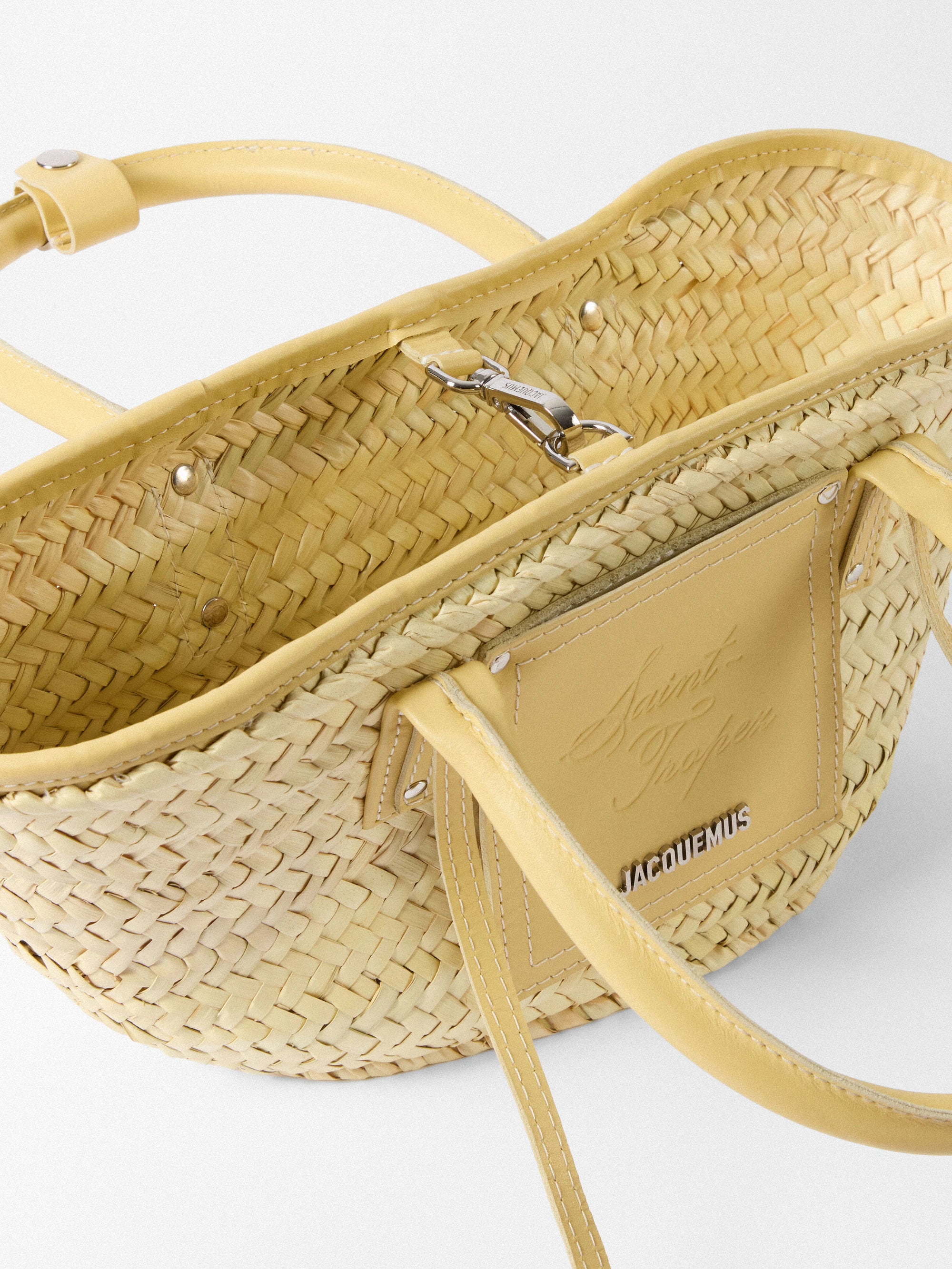 Jacquemus The Small Soli Saint Tropez Resort Basket Bag - Pale Yellow