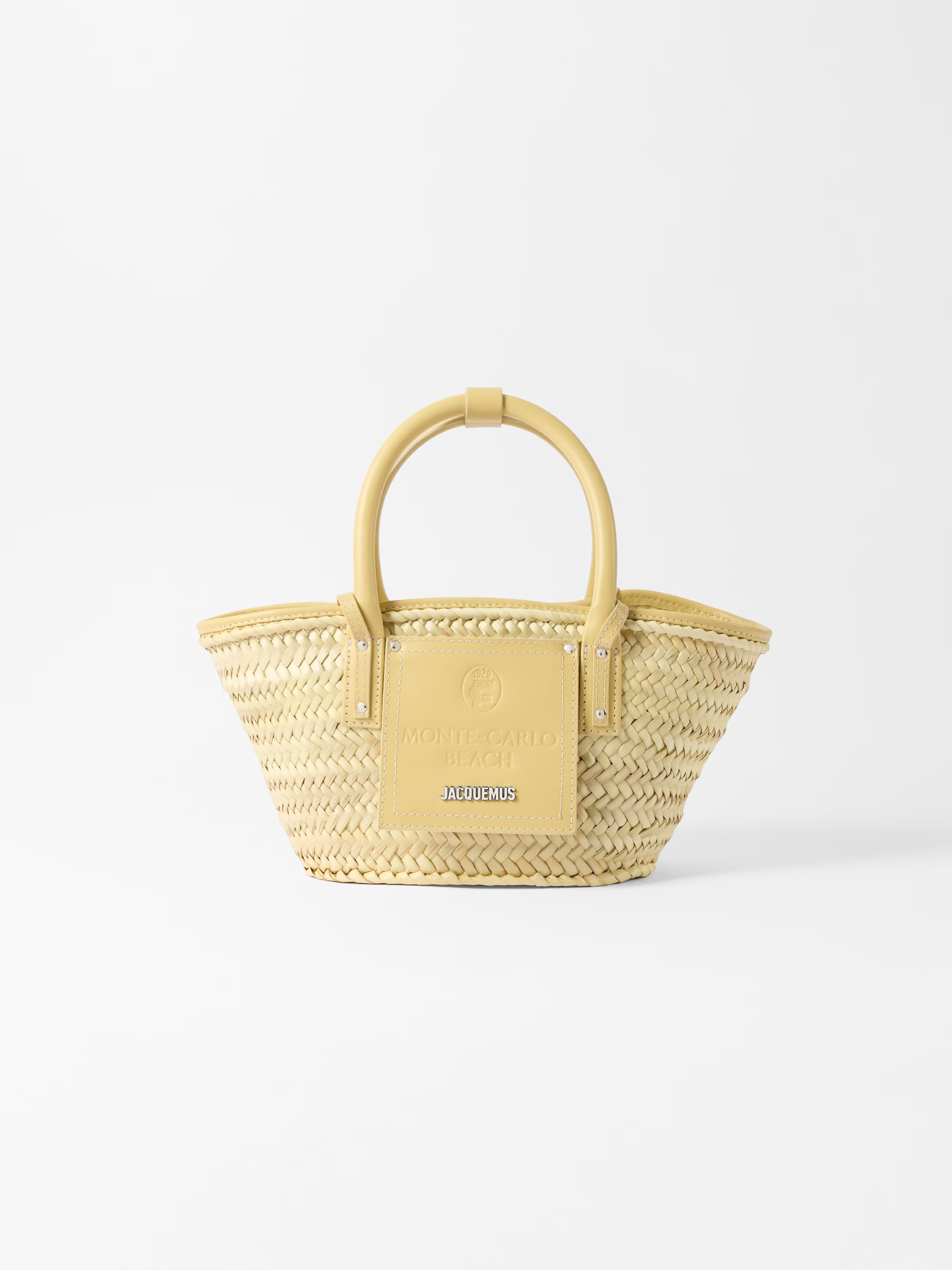Jacquemus The Small Soli Monaco Resort Basket Bag - Pale Yellow