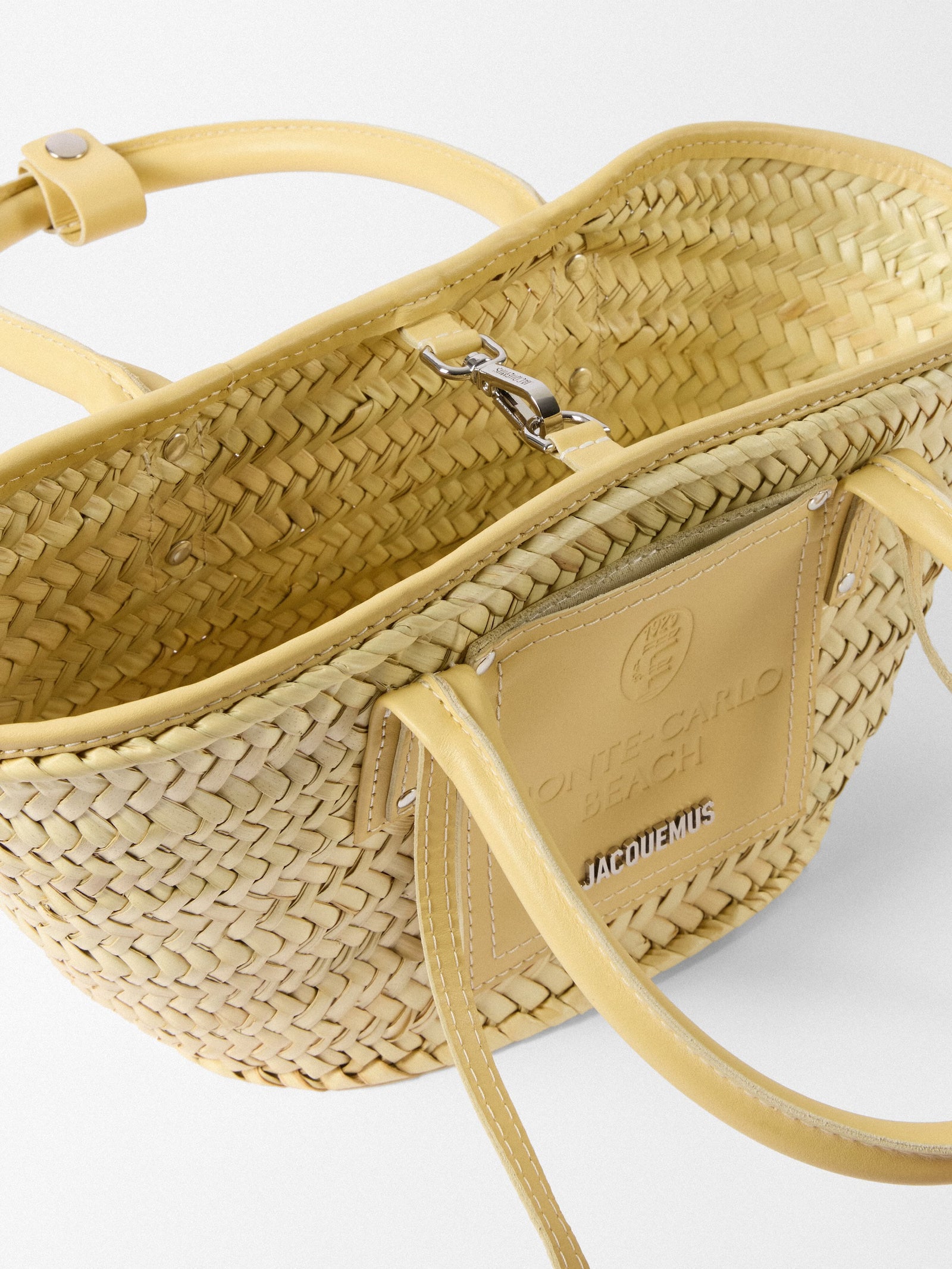 Jacquemus The Small Soli Monaco Resort Basket Bag - Pale Yellow