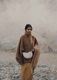 Polene Tonca Edition Textured Bag - Chalk