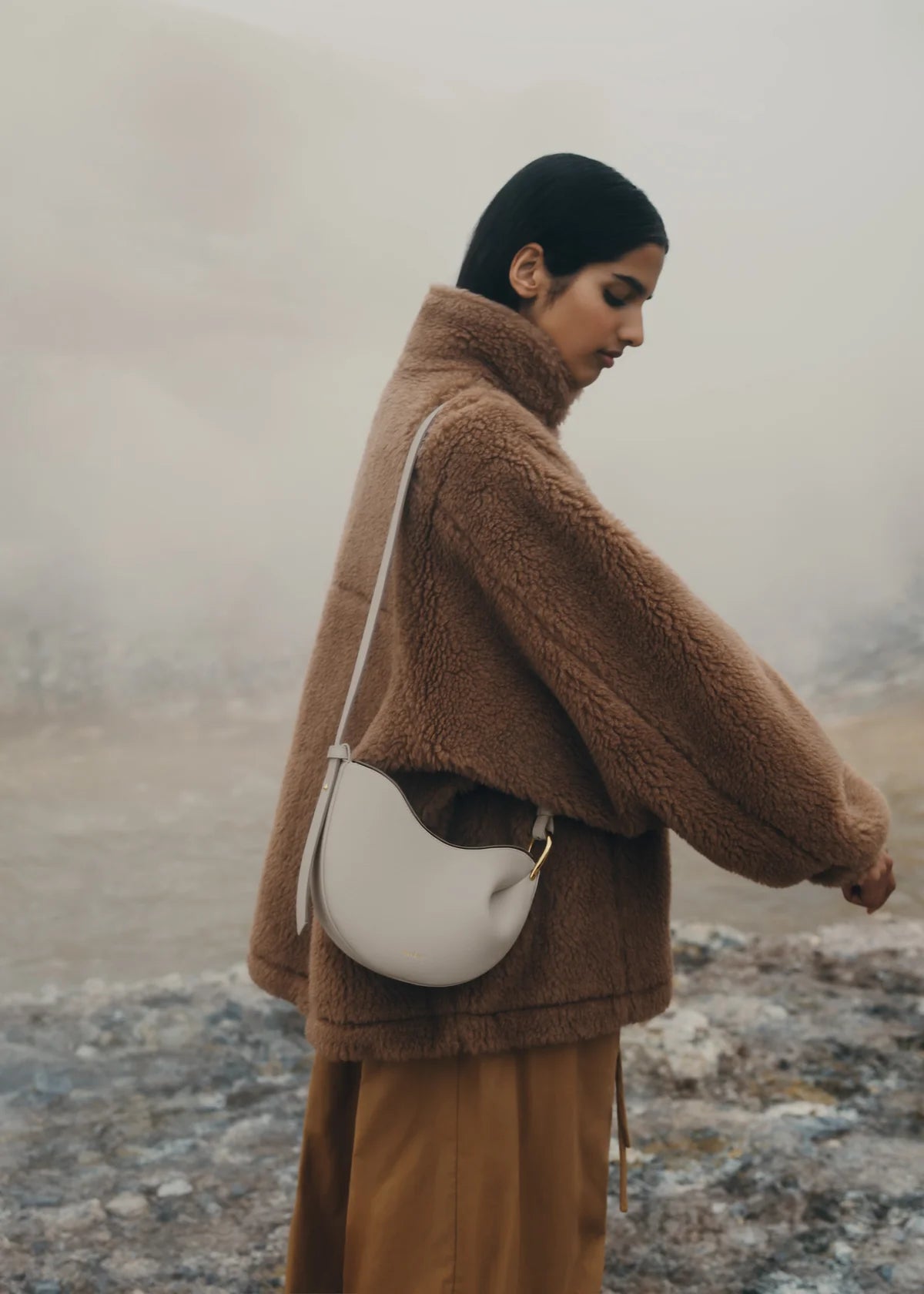Polene Tonca Edition Textured Bag - Chalk