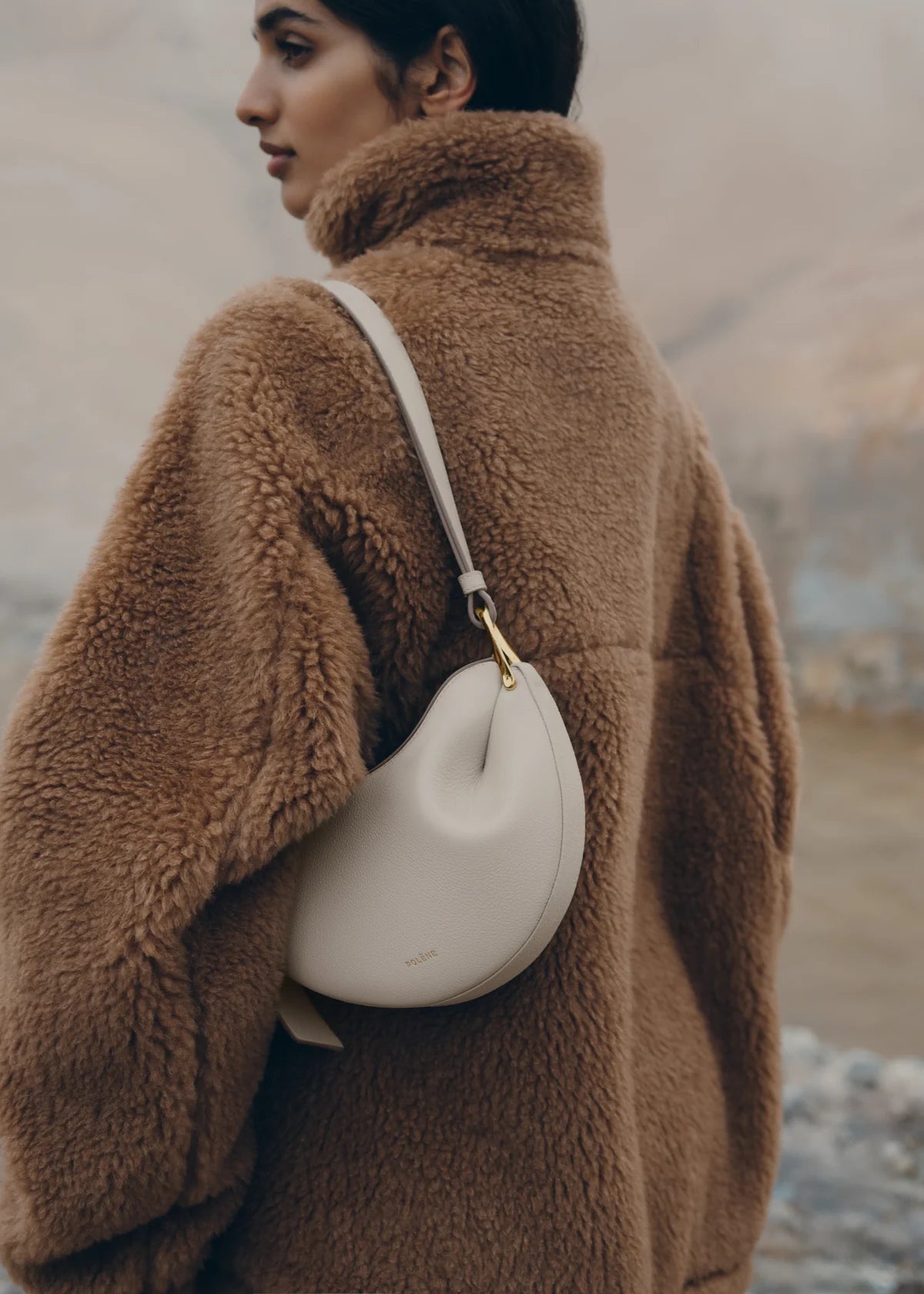Polene Tonca Edition Textured Bag - Chalk